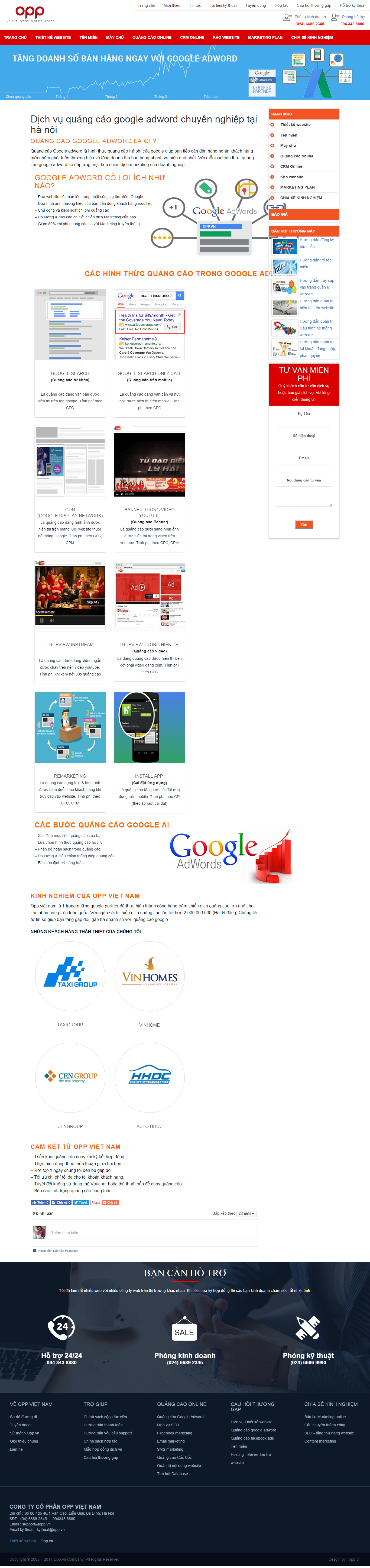 Thiết kế website quảng cáo google adwords đẹp, chuyên nghiệp chuẩn SEO