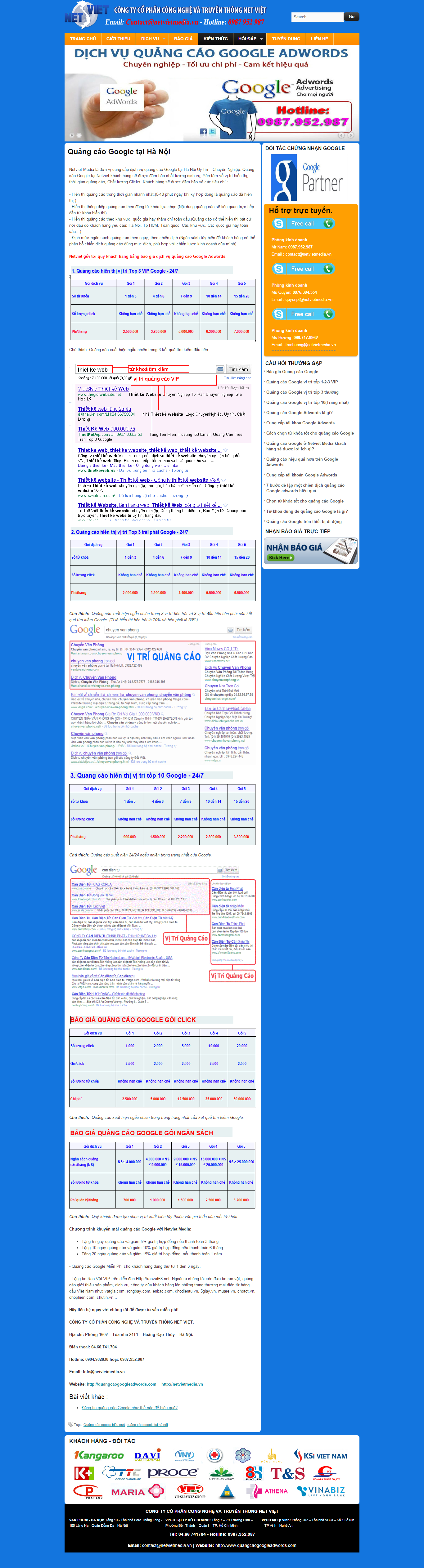 Thiết kế website quảng cáo google adwords đẹp, chuyên nghiệp chuẩn SEO
