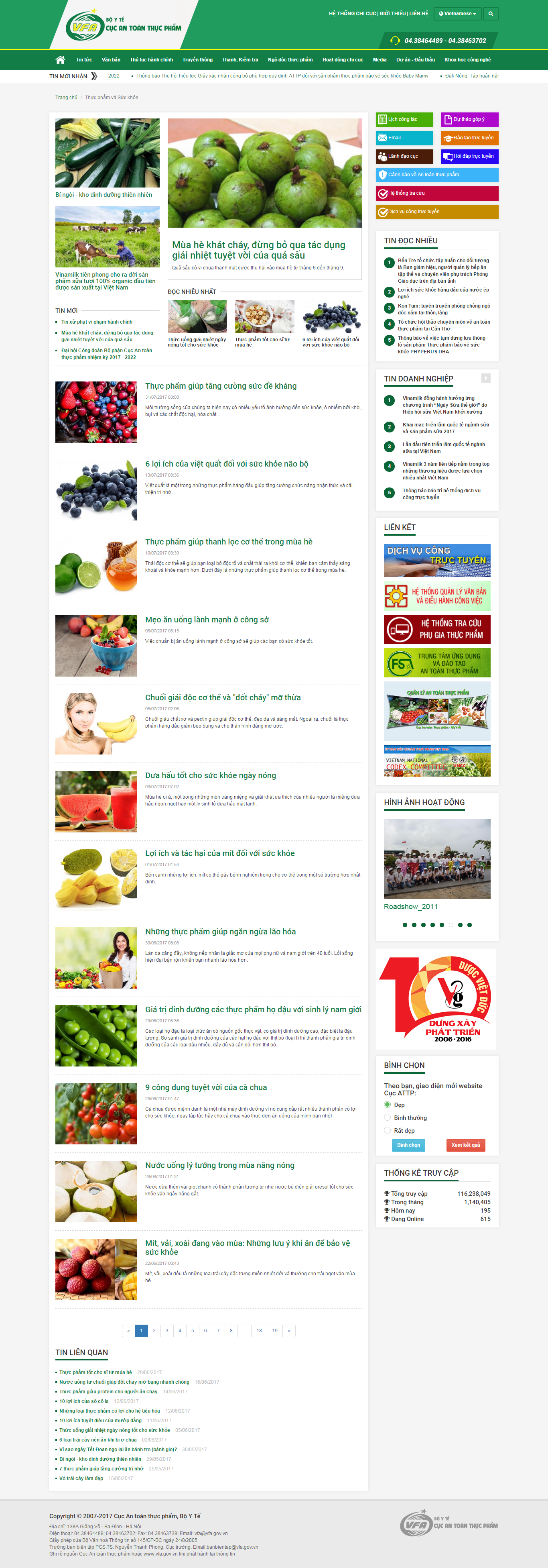 Thiết kế website thực phẩm tốt cho sức khỏe, thông tin các loại thực phẩm