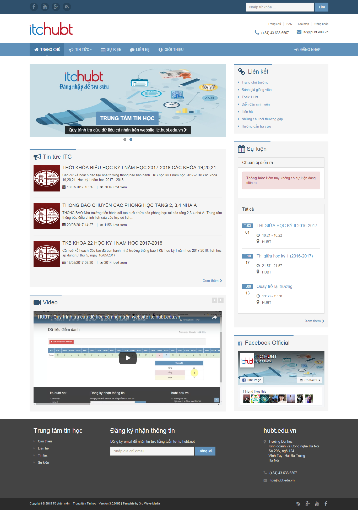 Thiết kế website cổng thông tin điện tử Đại học kinh doanh - công nghệ Hà Nội
