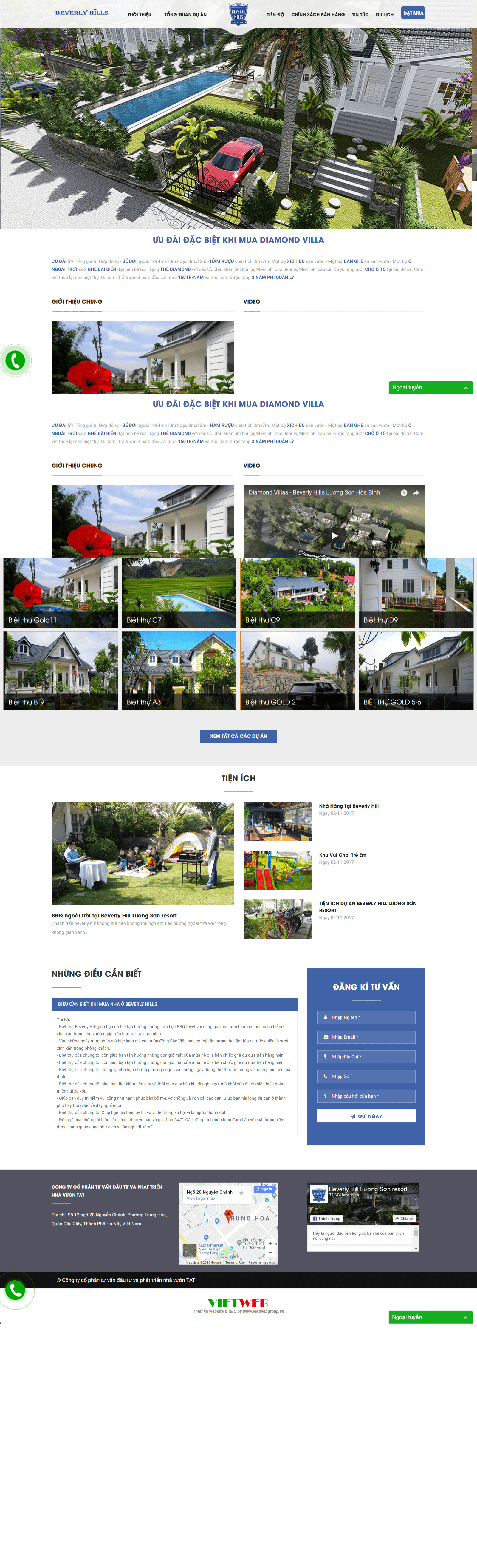 Thiết kế website bất động sản - beverlyhills.vn đẹp SEO tốt