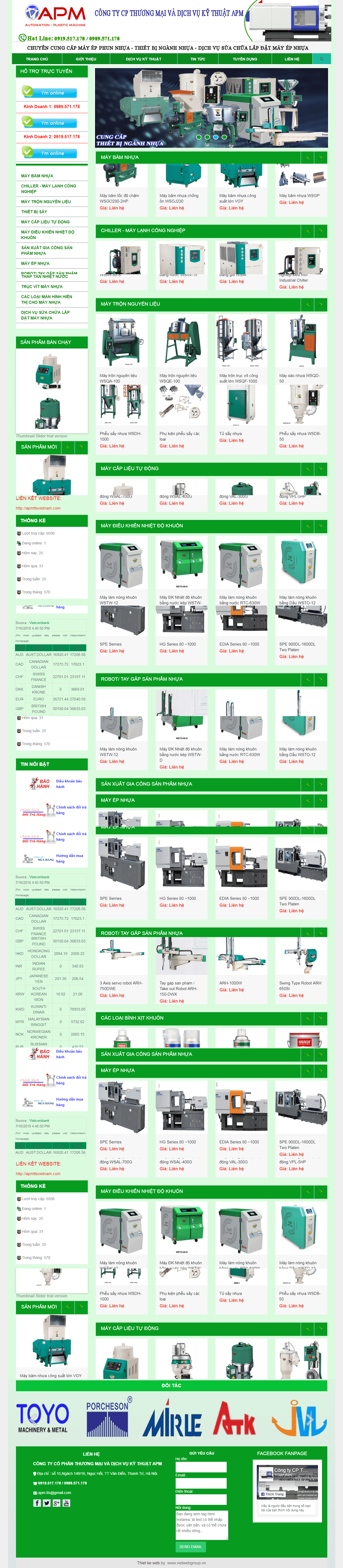 Thiết kế website công ty cổ phần và dịch vụ kỹ thuật APM http://maymocnganhnhua.com.vn/