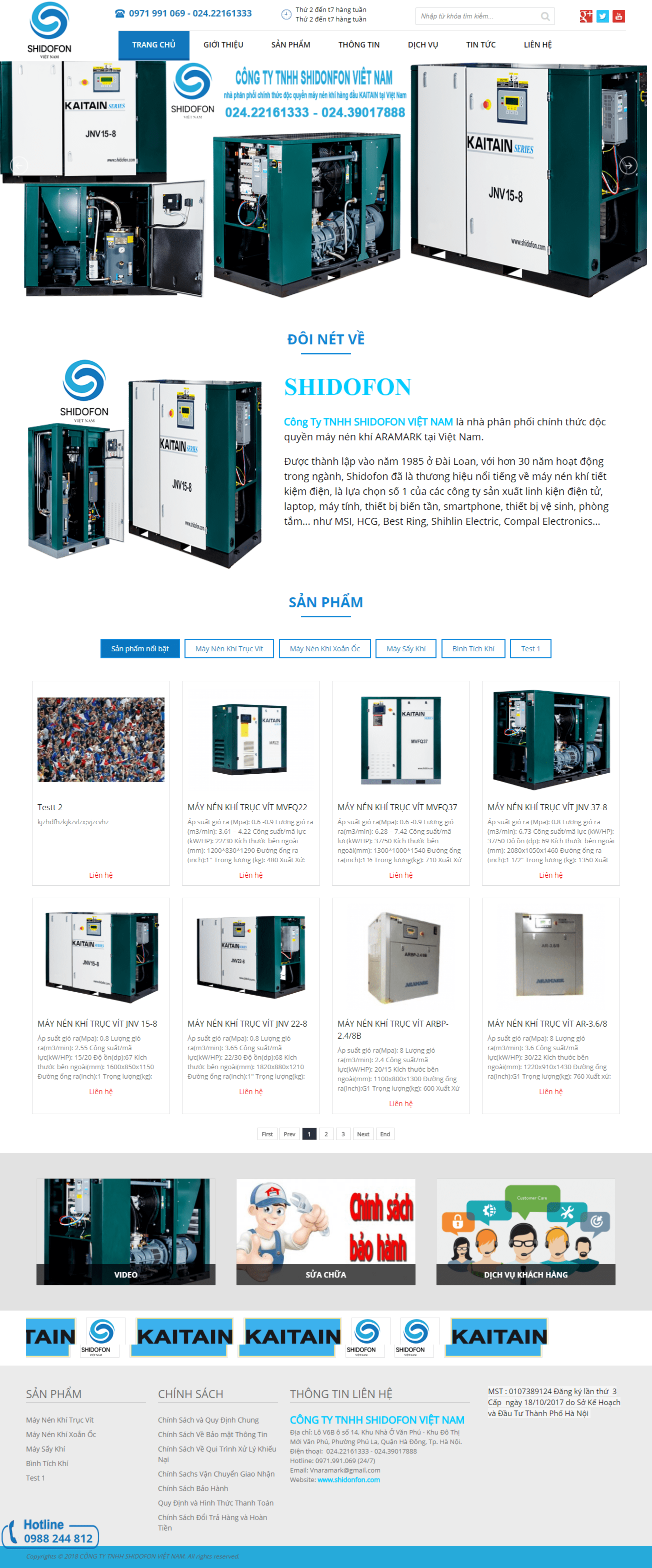 [hieuchuancaltech] Thiết kế website công ty TNHH SHIDOFON Việt Nam http://shidofon.com/