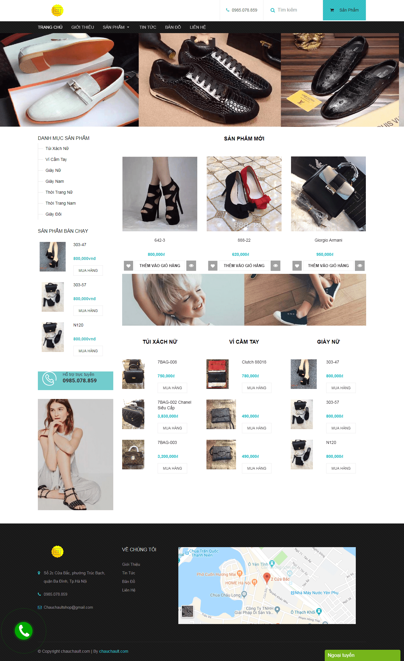 [hieuchuancaltech] Thiết kế website shop giày dép http://chauchault.com đẹp SEO tốt