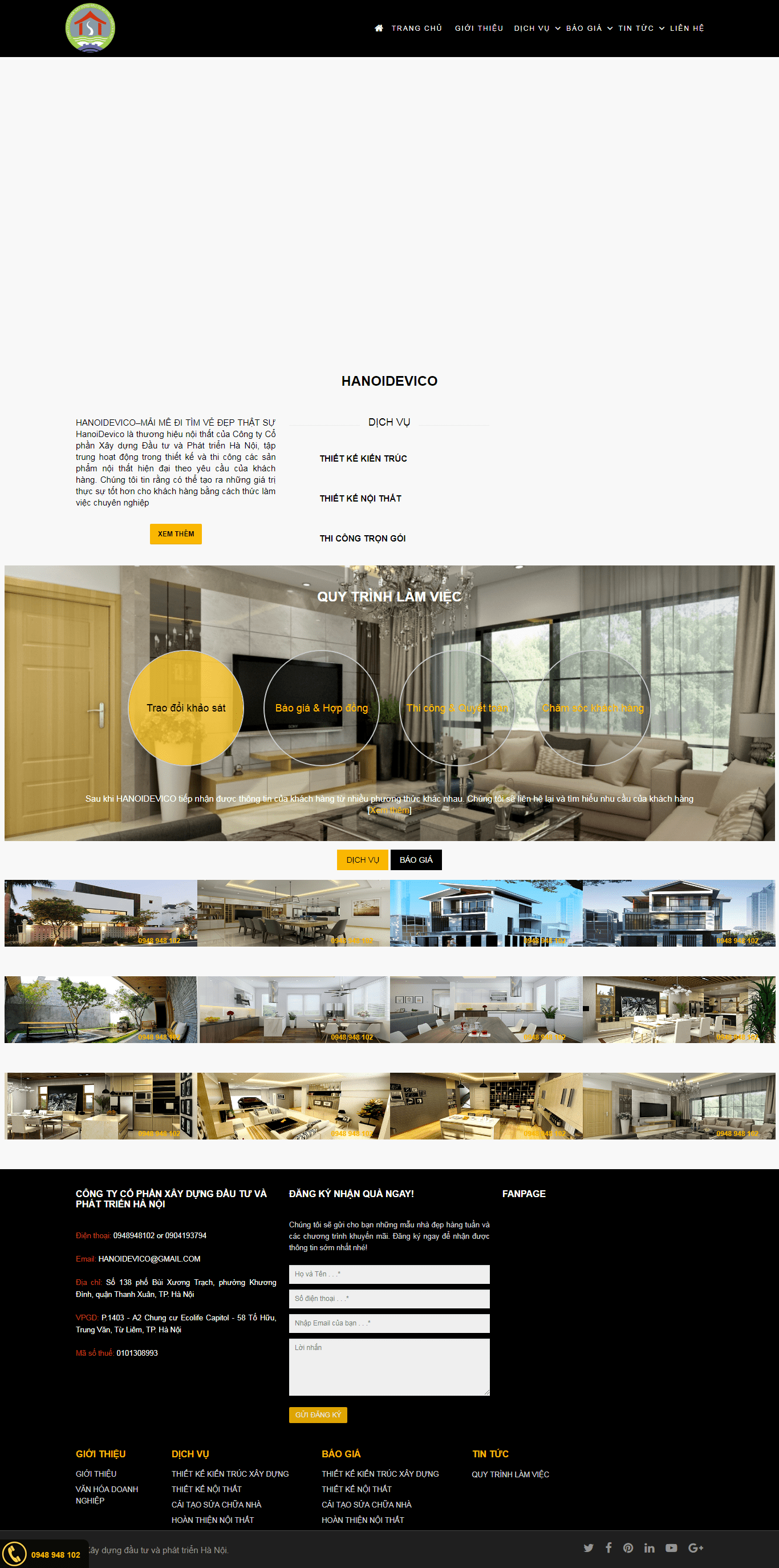 [hieuchuancaltech] Thiết kế website công ty xây dựng, thiết kế nội thất http://hanoidevico.com/