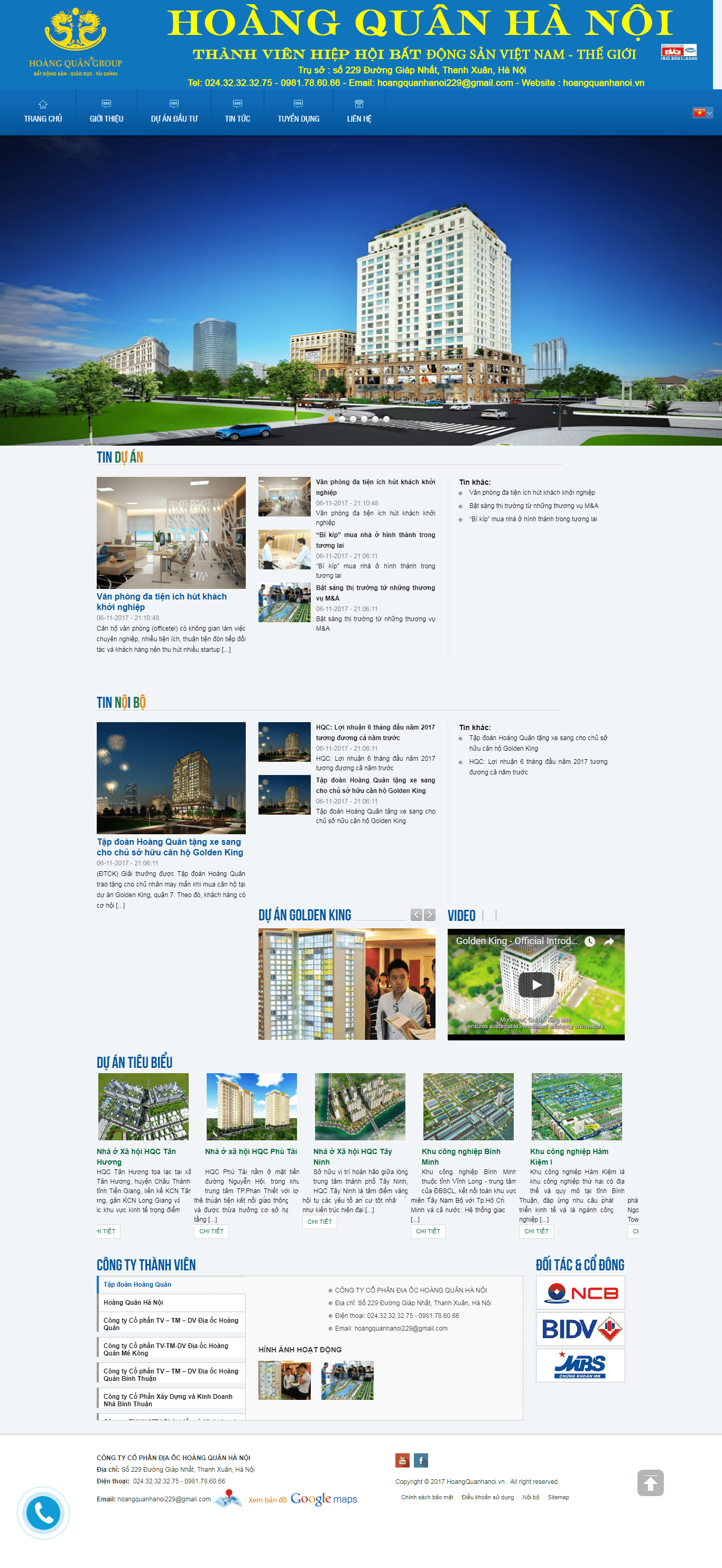 [hieuchuancaltech] Thiết kế website công ty Cổ phần TV – TM – DV Địa ốc-  http://hoangquanhanoi.vn/
