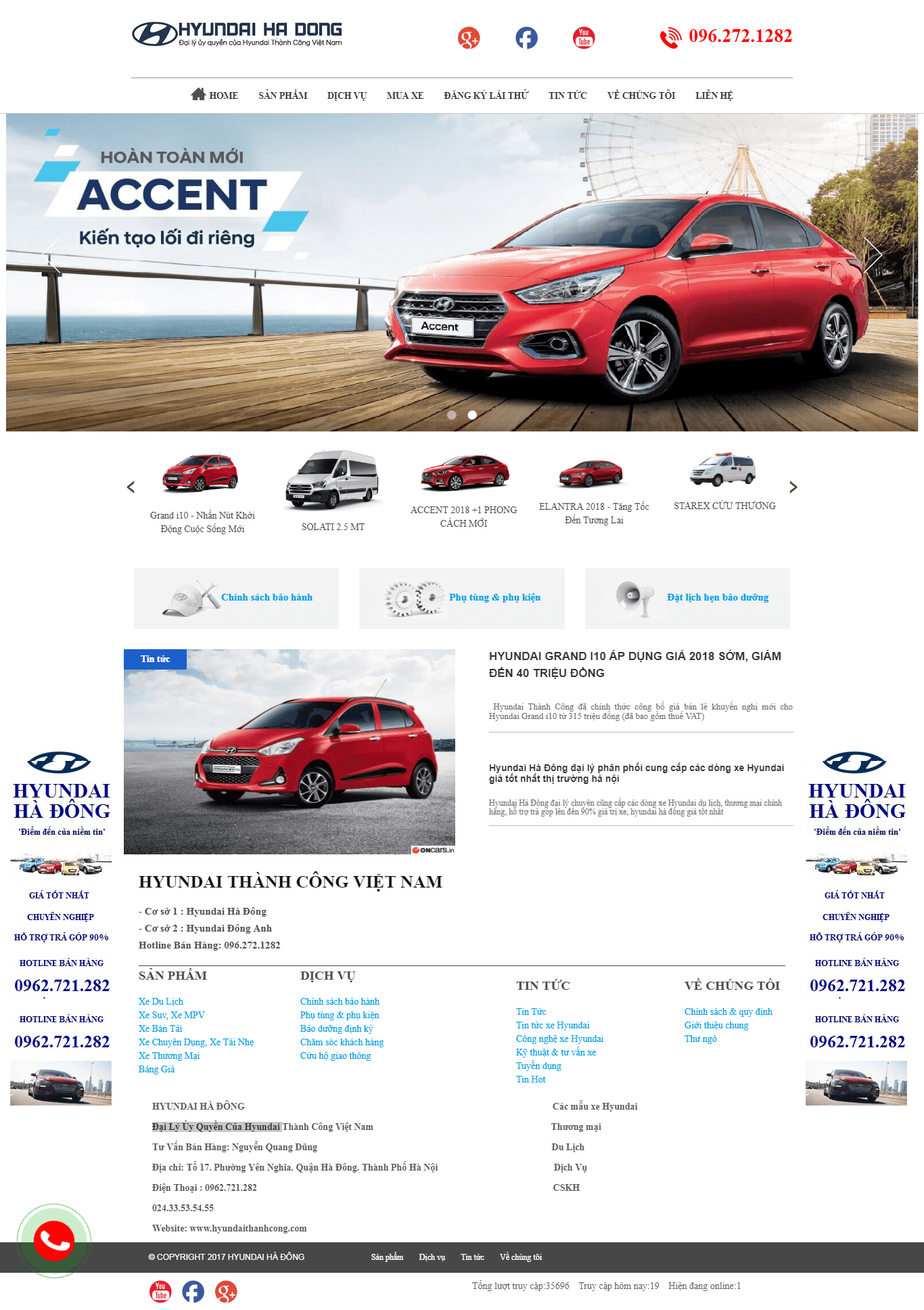 [hieuchuancaltech] Thiết kế website Đại Lý Ủy Quyền Của Hyundai http://hyundaithanhcong.com/