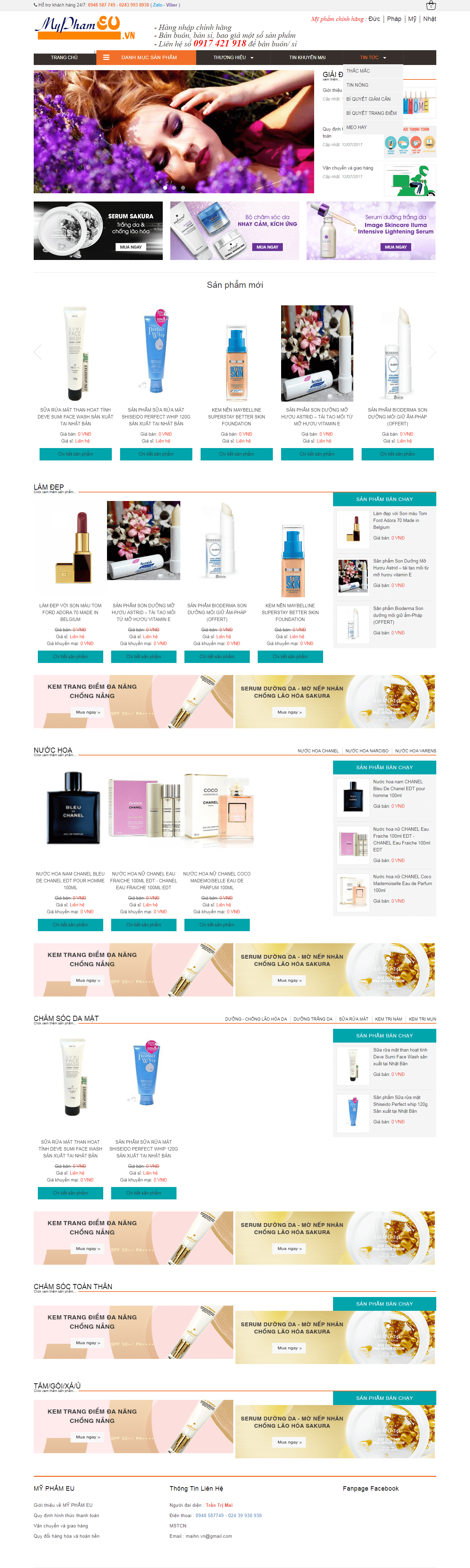[hieuchuancaltech] Thiết kế website mỹ phẩm http://myphameu.vn/ đẹp SEO nhanh hiệu quả