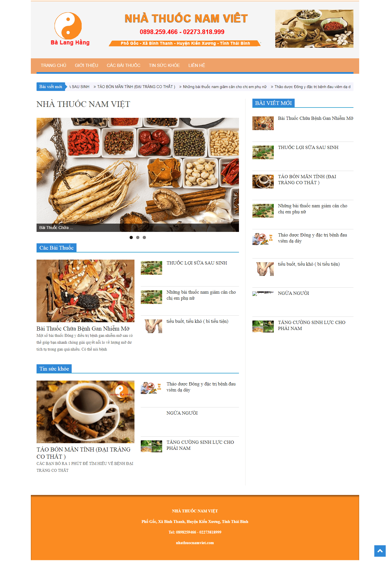 [hieuchuancaltech] Thiết kế website nhà thuốc http://nhathuocnamviet.com/