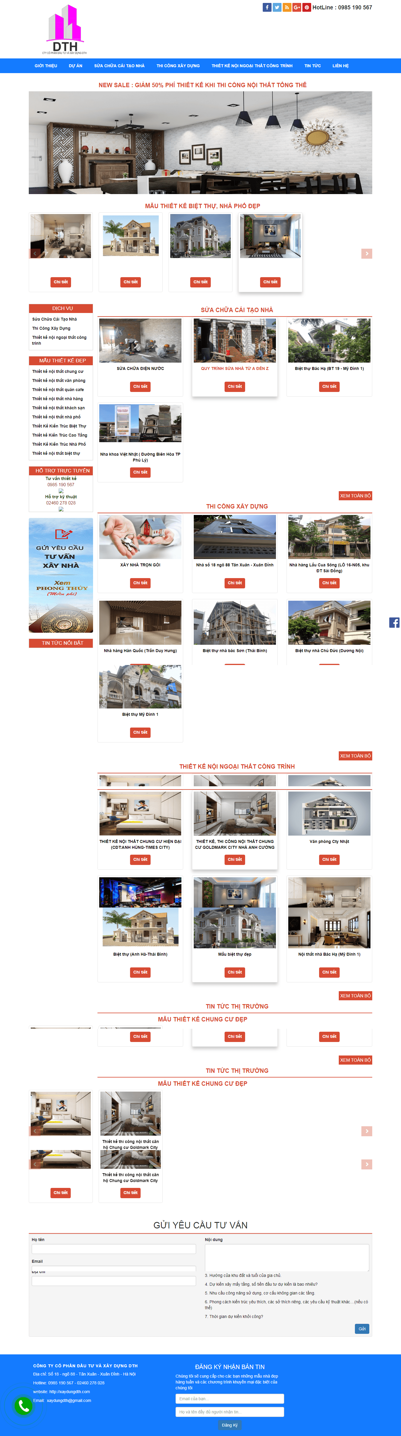 Thiết kế website thiết kế thi công biệt thự http://xaydungdth.com/