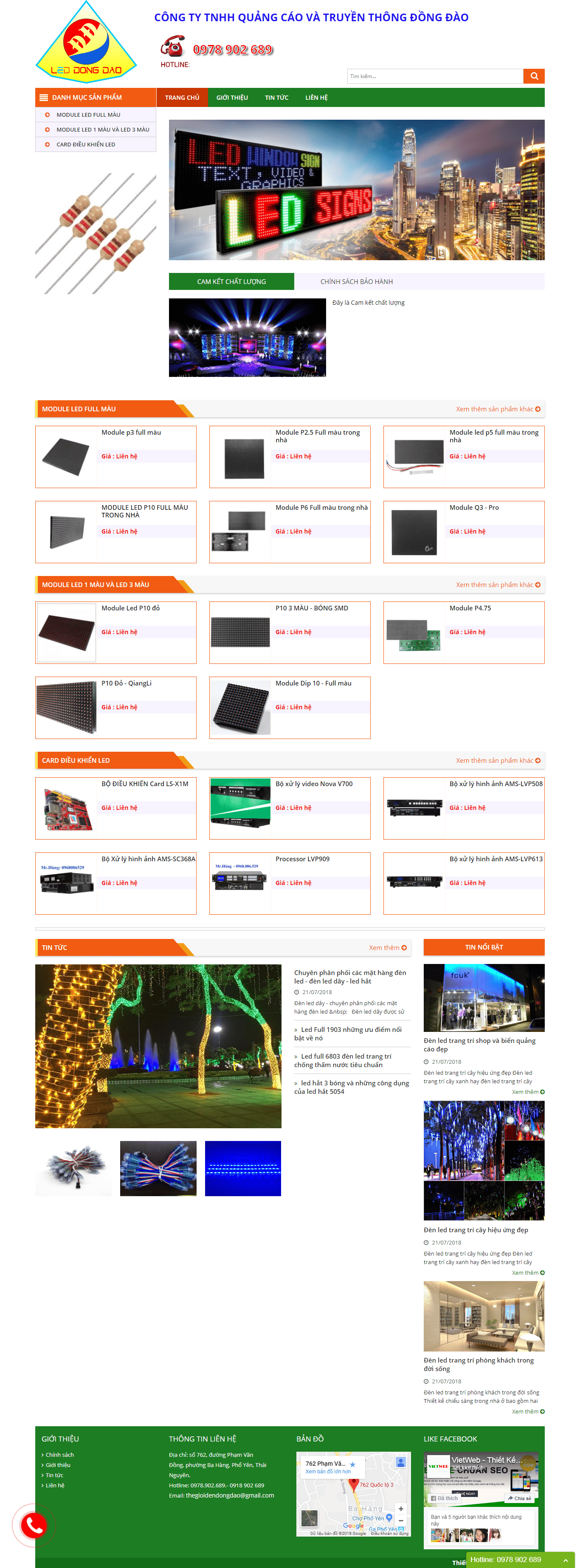 Thiết kế website c&ocirc;ng ty quảng c&aacute;o http://leddongdao.com/
