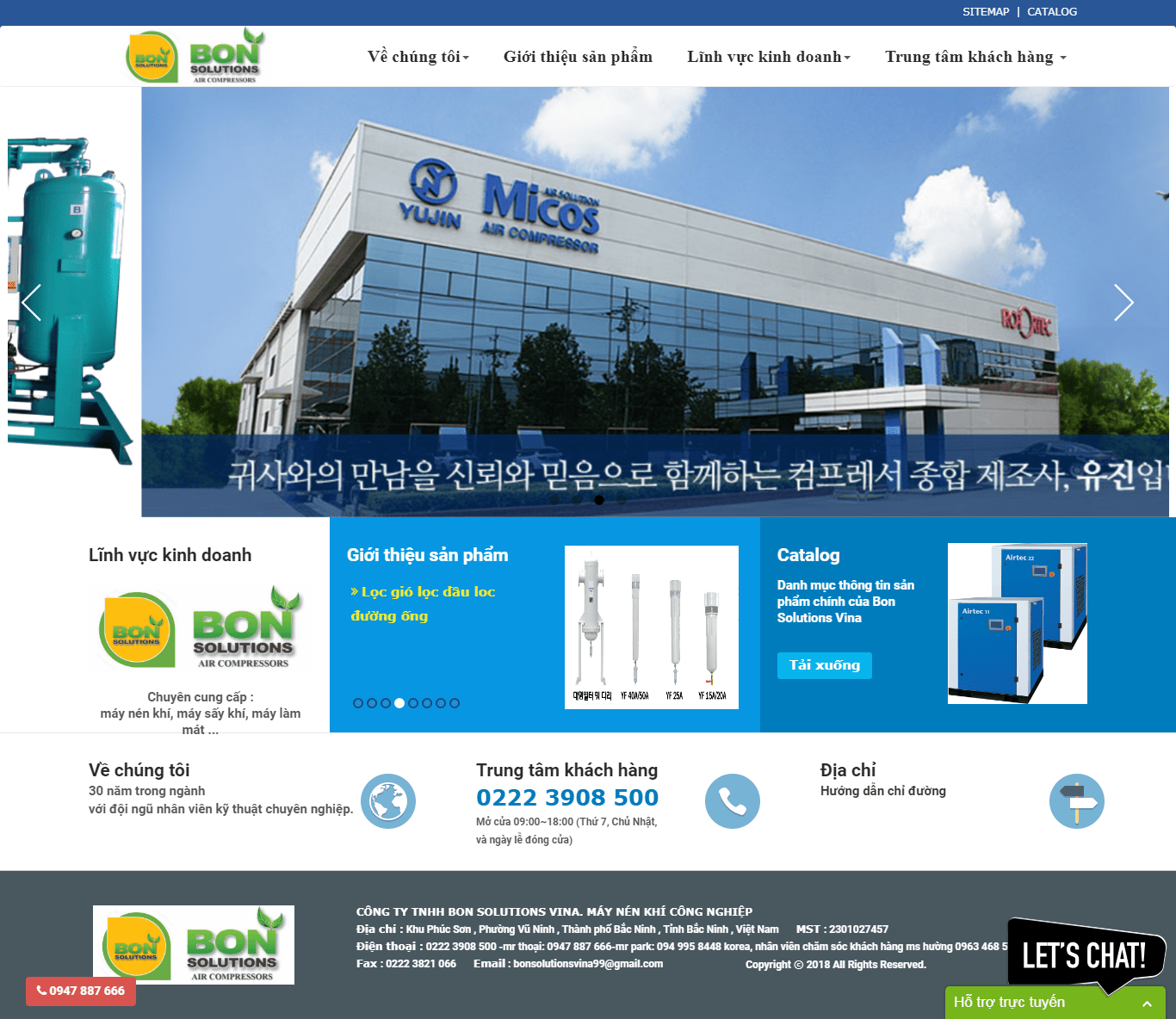 thiết kế website máy nén khí công nghiệp http://maynenkhibon.com/