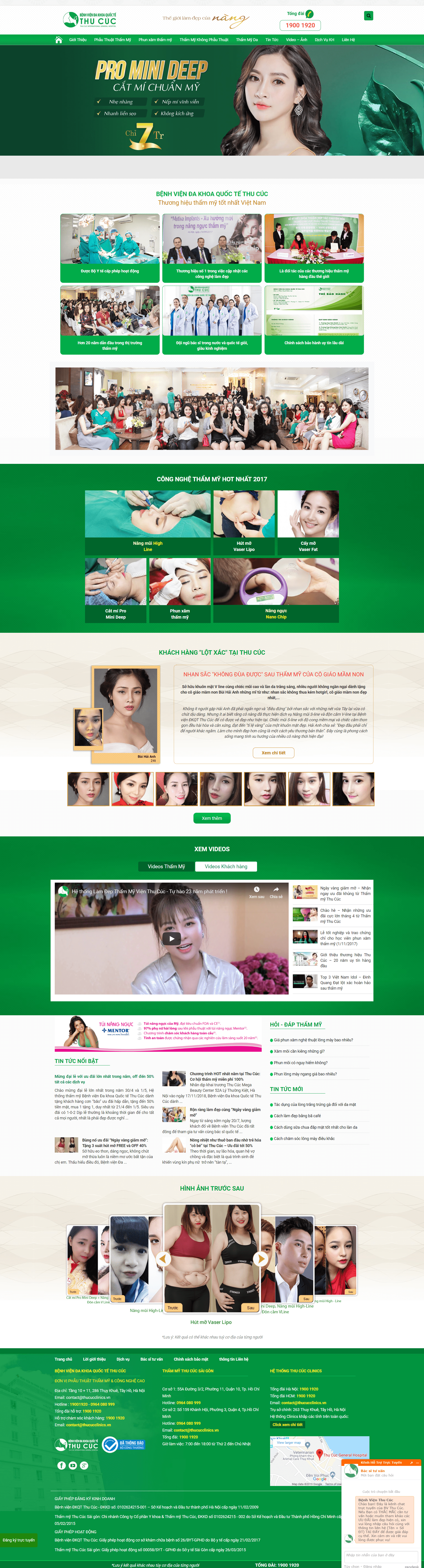 Thiết Kế Website Thẩm Mỹ Viên Thu Cúc - https://thammythucuc.vn/