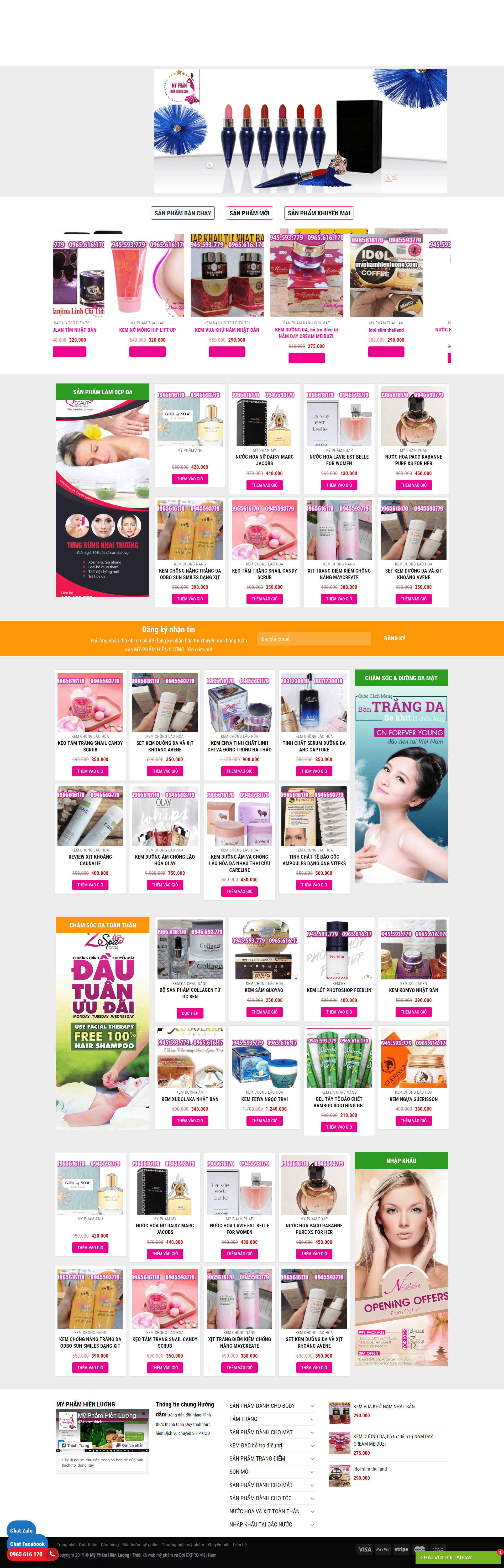 Thiết Kế Website mỹ phẩm Hiền Lương - https://www.myphamhienluong.com/