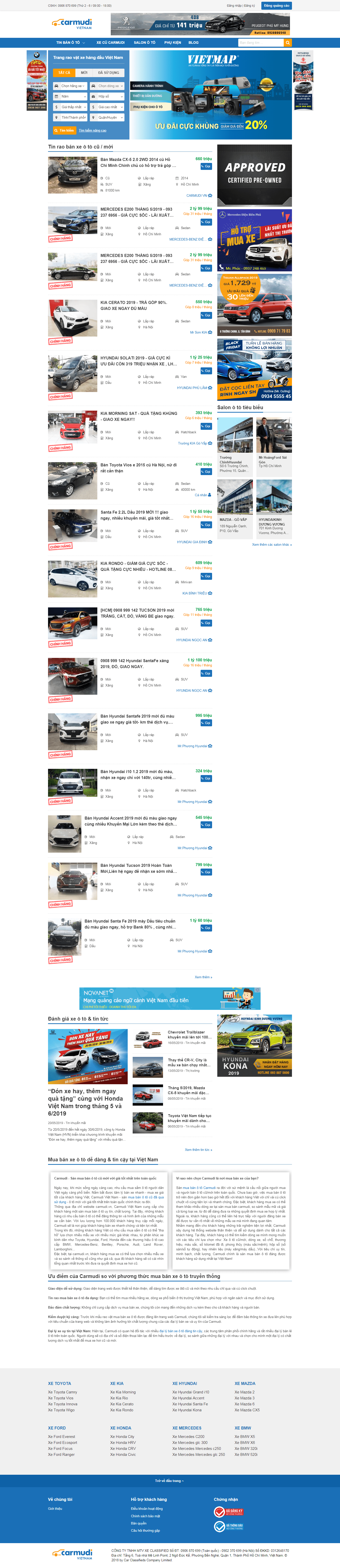 Thiết kế website xe hơi, Ô tô - https://www.carmudi.vn/