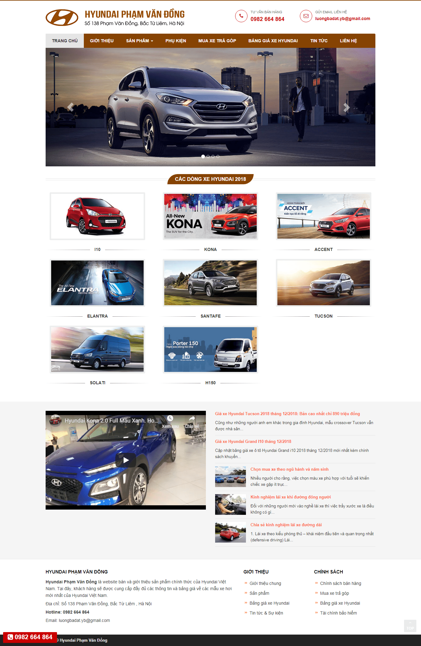 Thiết kế website xe hơi, Ô tô - https://hyundaiphamvandong3s.com.vn/