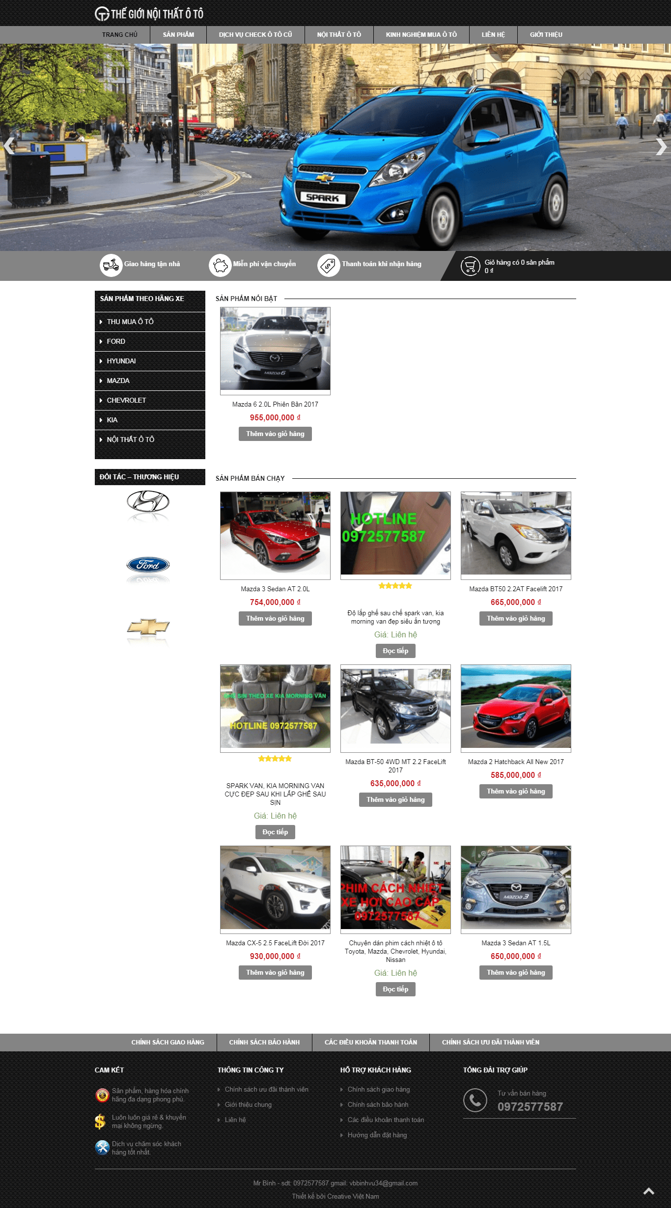 Thiết kế website xe hơi, Ô tô - http://muabanotomienbac.com/