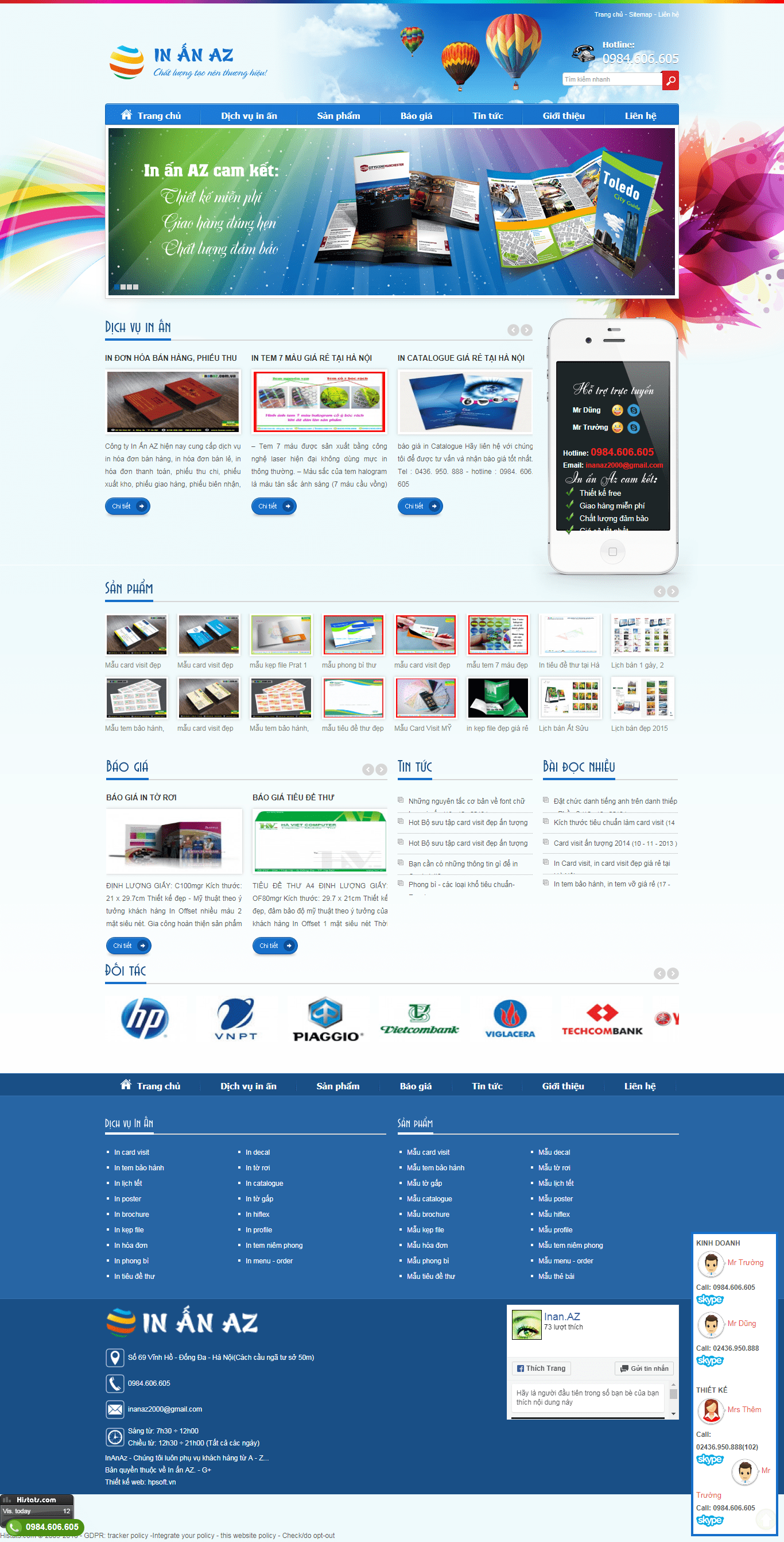 Thiết kế website in ấn - thiết kế - http://inanaz.vn/