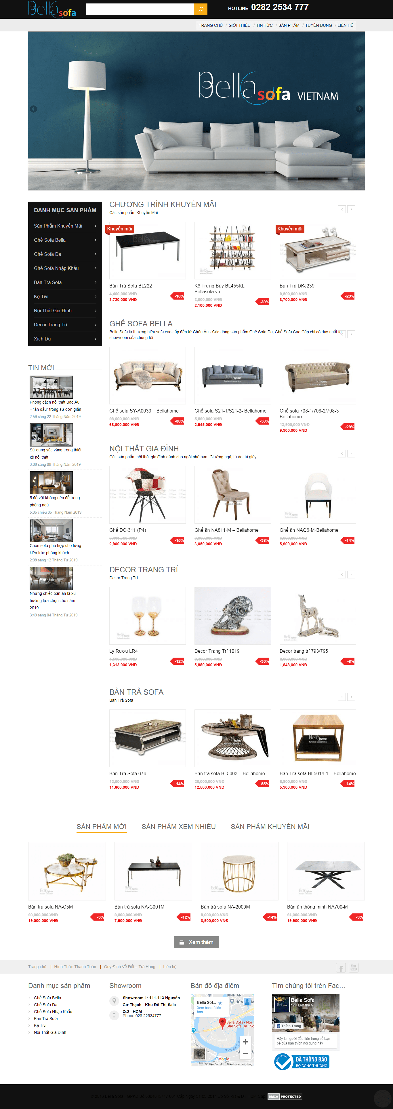Thiết kế website nội thất - kiến trúc - https://bellasofa.vn/
