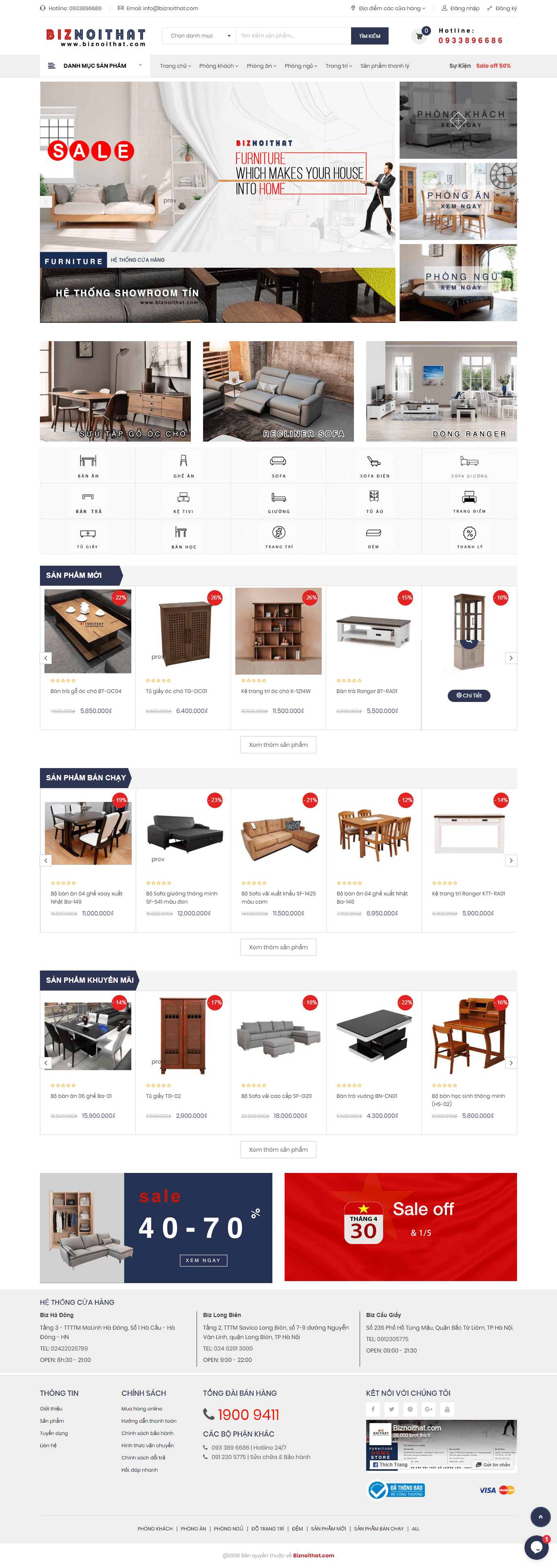 Thiết kế website nội thất - kiến trúc - https://biznoithat.com/