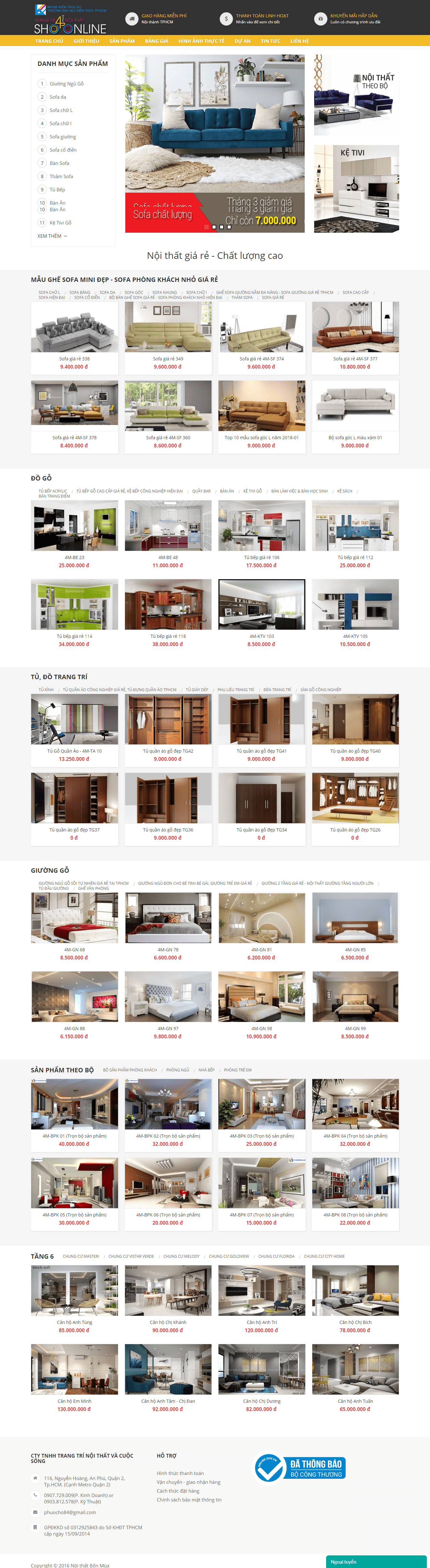 Thiết kế website nội thất - kiến trúc - https://noithatbonmua.com/