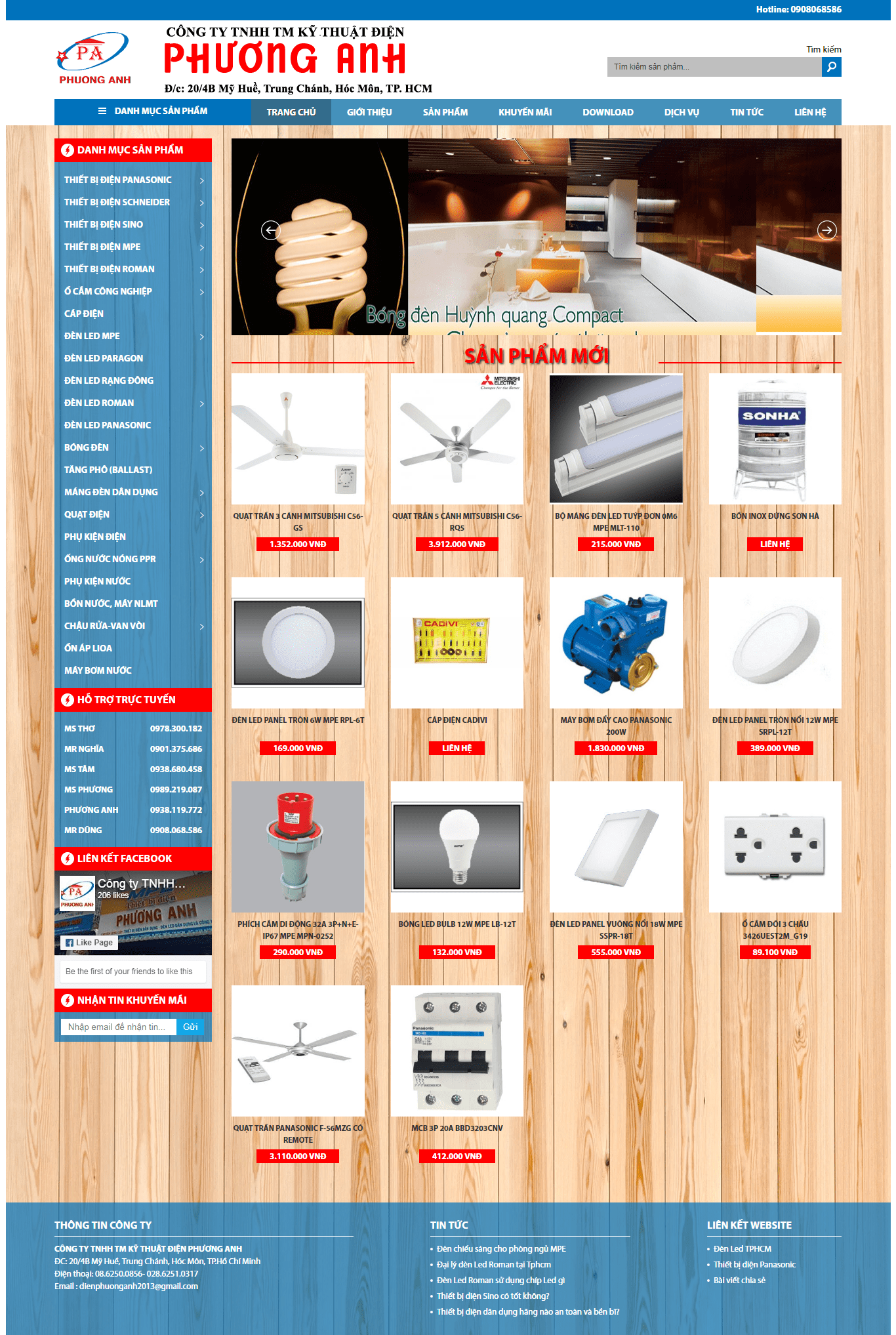 Thiết kế website thiết bị điện - https://dienphuonganh.com.vn/