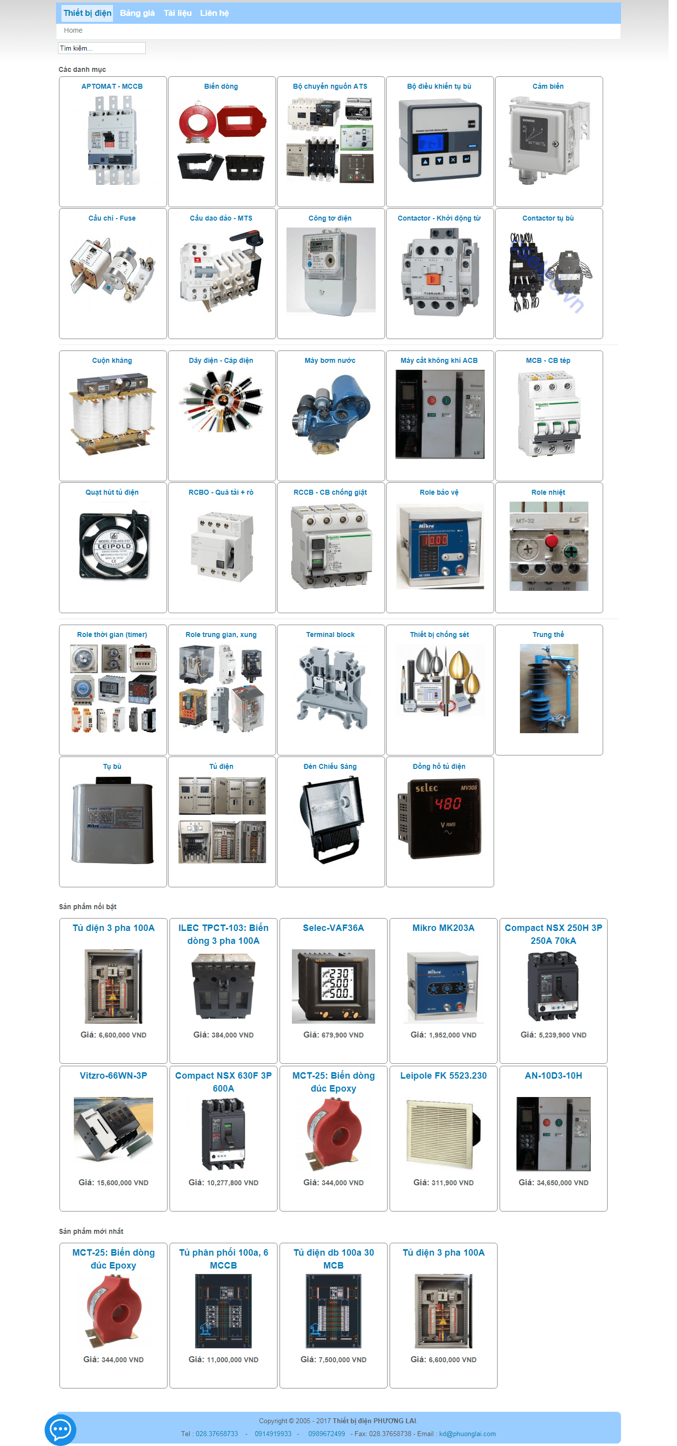 Thiết kế website thiết bị điện - https://phuonglai.com/