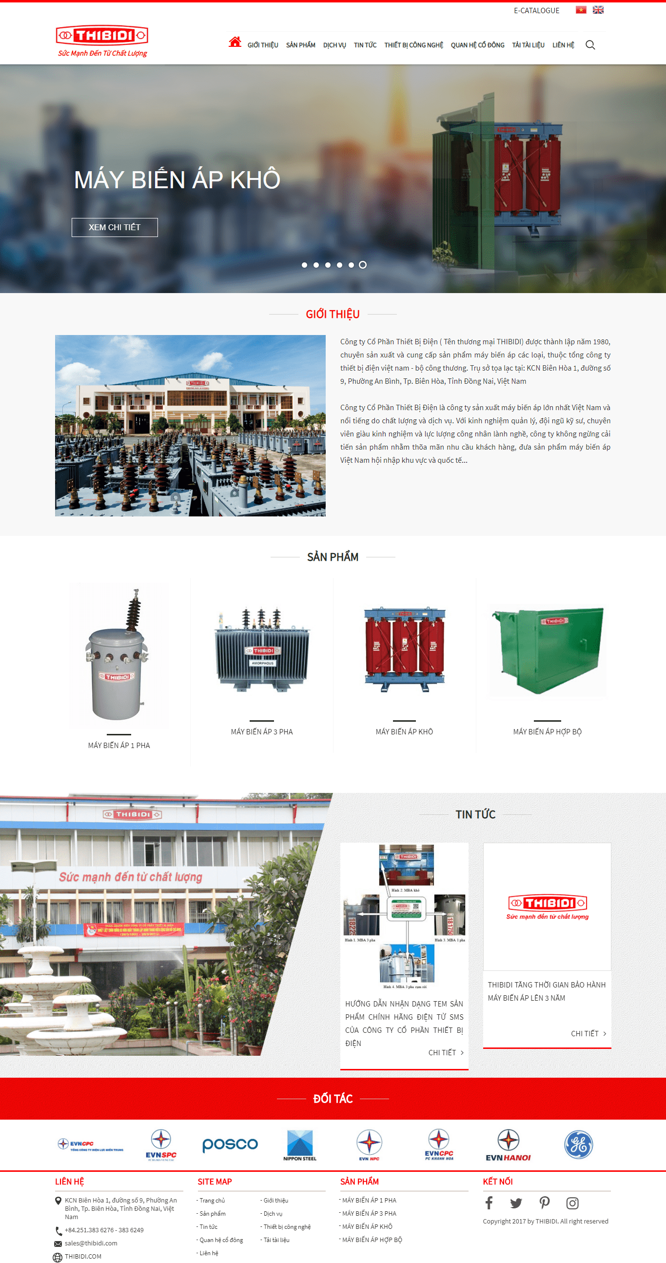 Thiết kế website thiết bị điện - http://thibidi.com.vn/