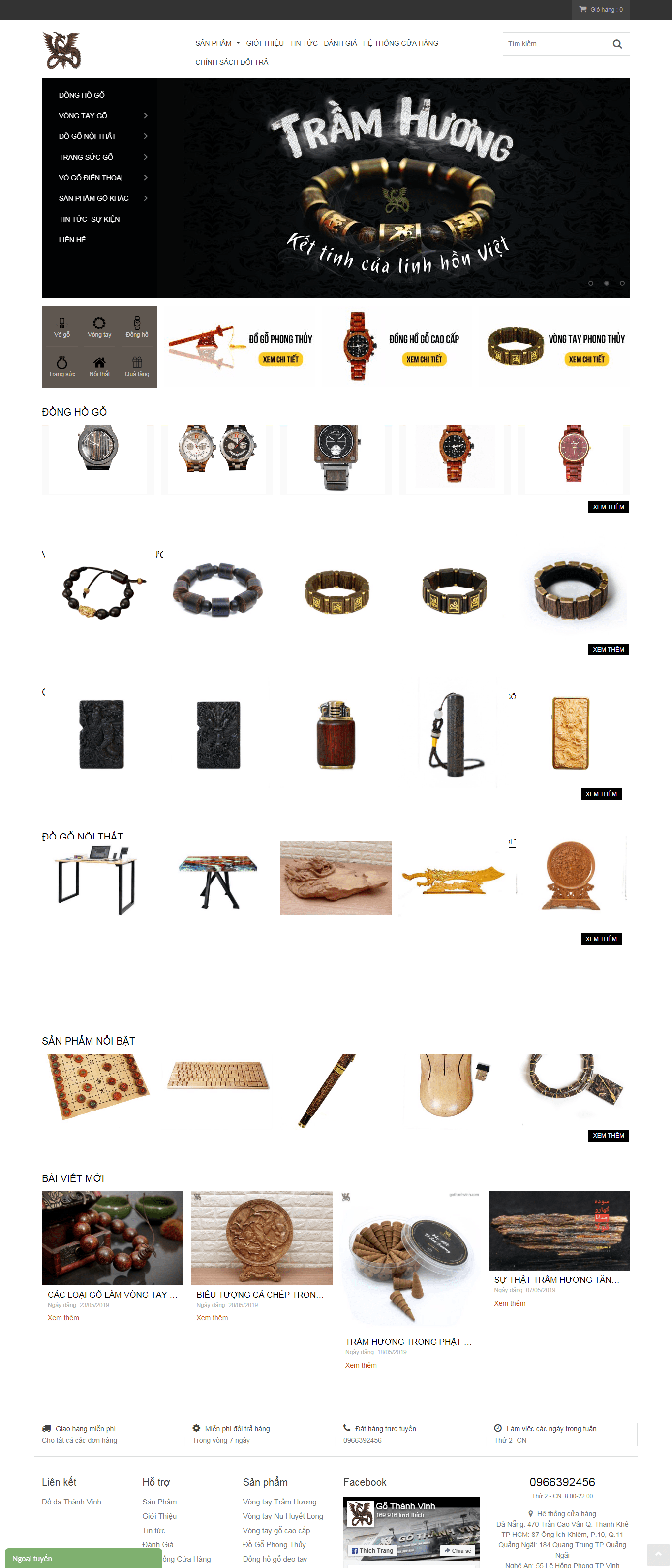 Thiết kế website phong thủy - https://gothanhvinh.com/