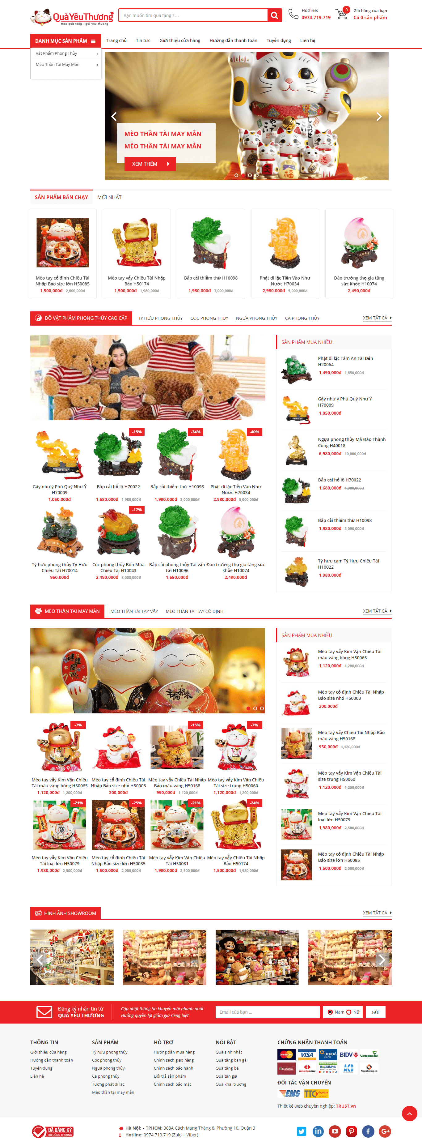 Thiết kế website phong thủy - https://quayeuthuong.net/
