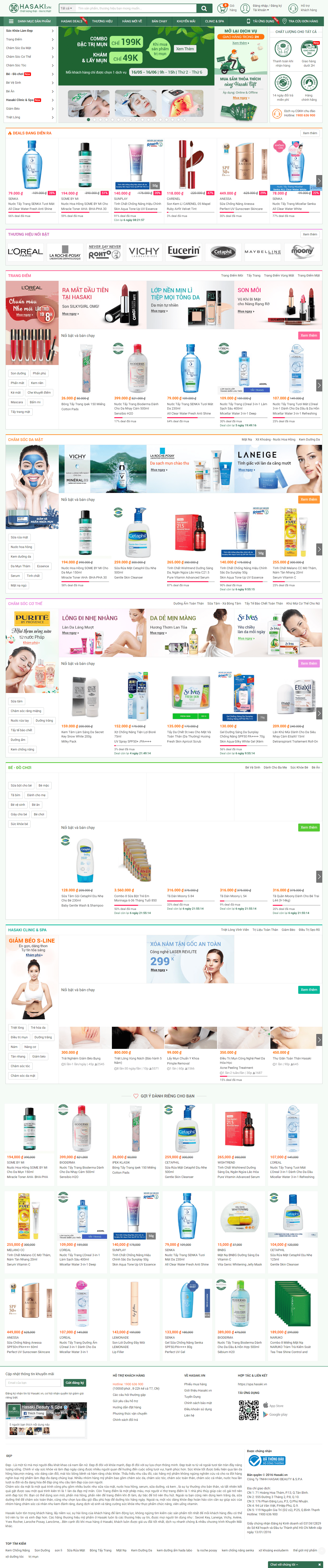 Thiết kế website mỹ phẩm nước hoa - https://hasaki.vn/