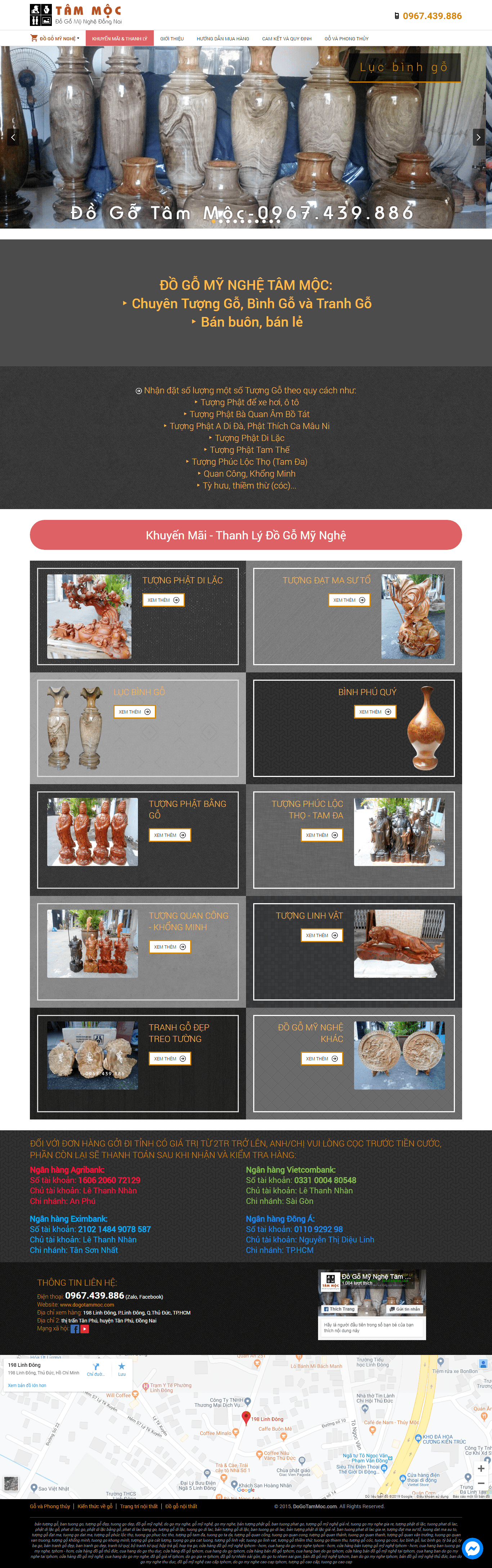 Thiết kế website đồ gỗ mỹ nghệ - https://dogotammoc.com/