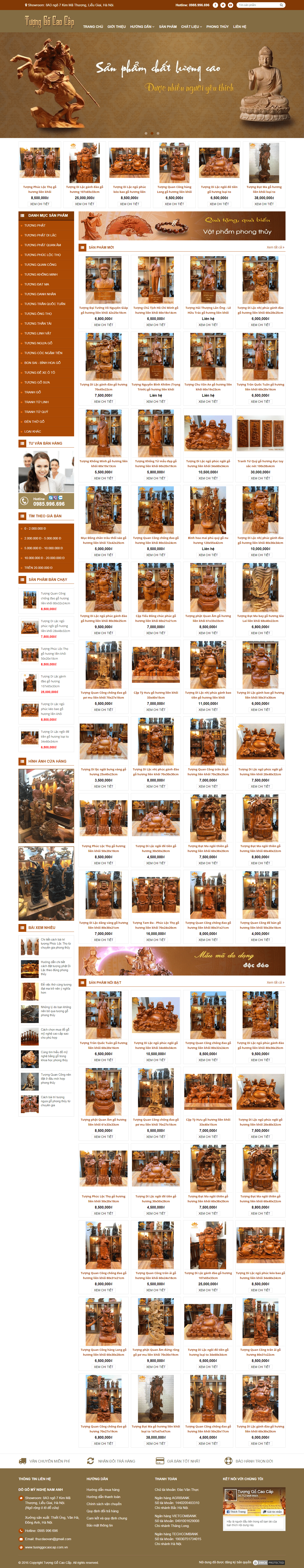 Thiết kế website đồ gỗ mỹ nghệ - http://tuonggocaocap.com.vn/