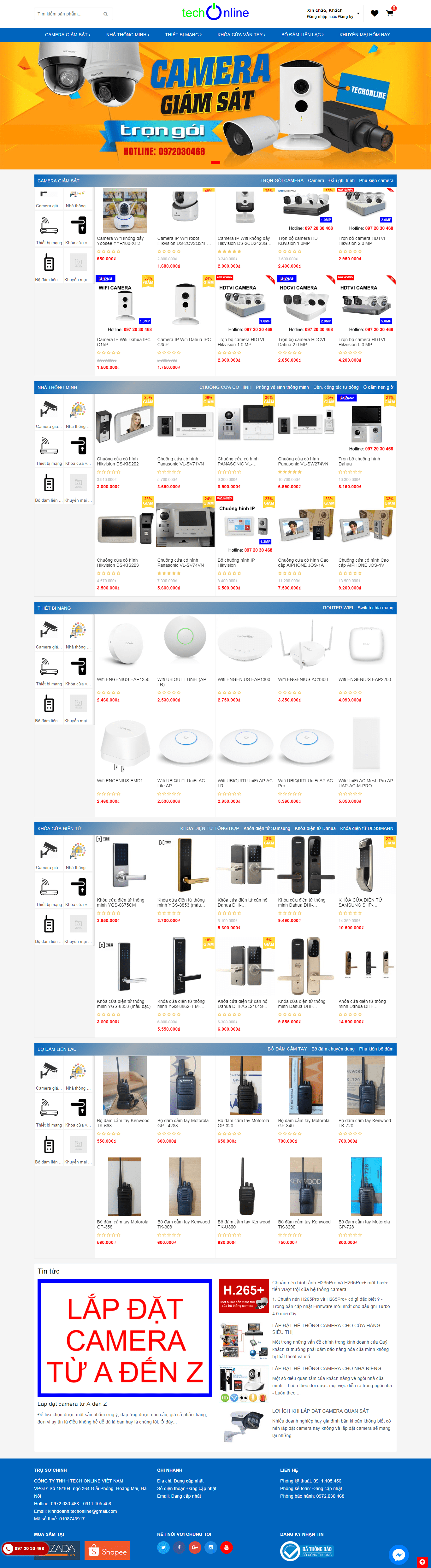 Thiết kế website camera quan sát - https://www.techonline.vn/