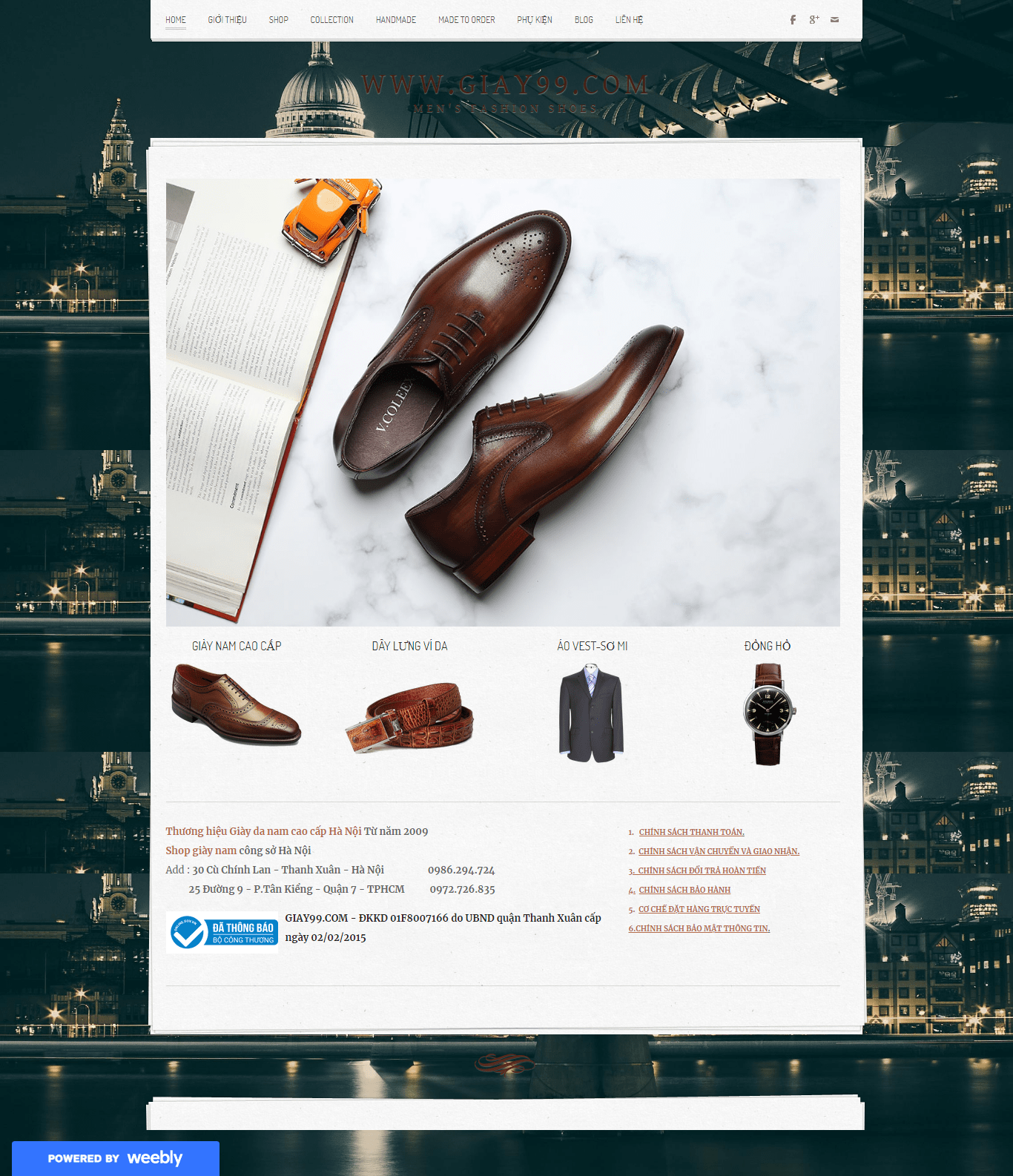 Thiết kế website bán giày dép - http://www.giay99.com/