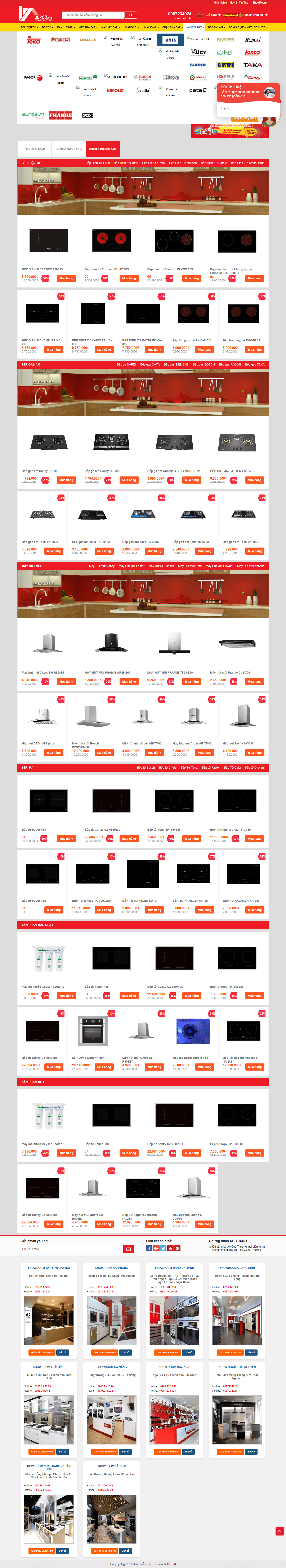 Thiết kế website bán bếp từ - https://bep68.vn/ đẹp SEO tốt