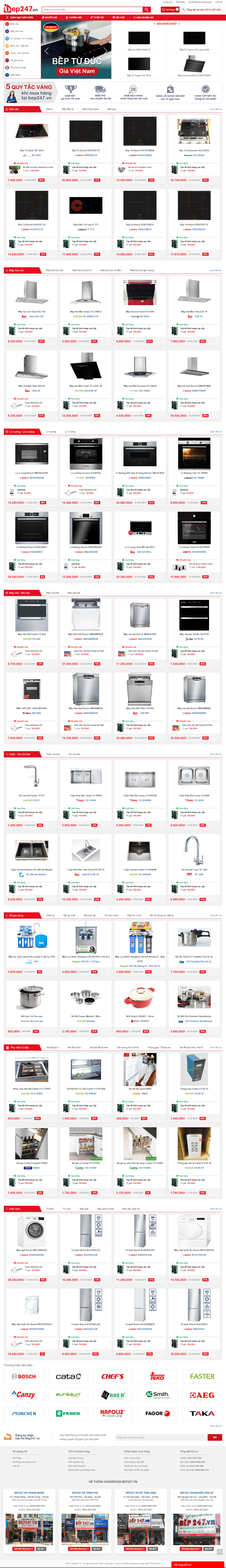 Thiết kế website bán bếp từ - https://bep247.vn/ đẹp SEO tốt