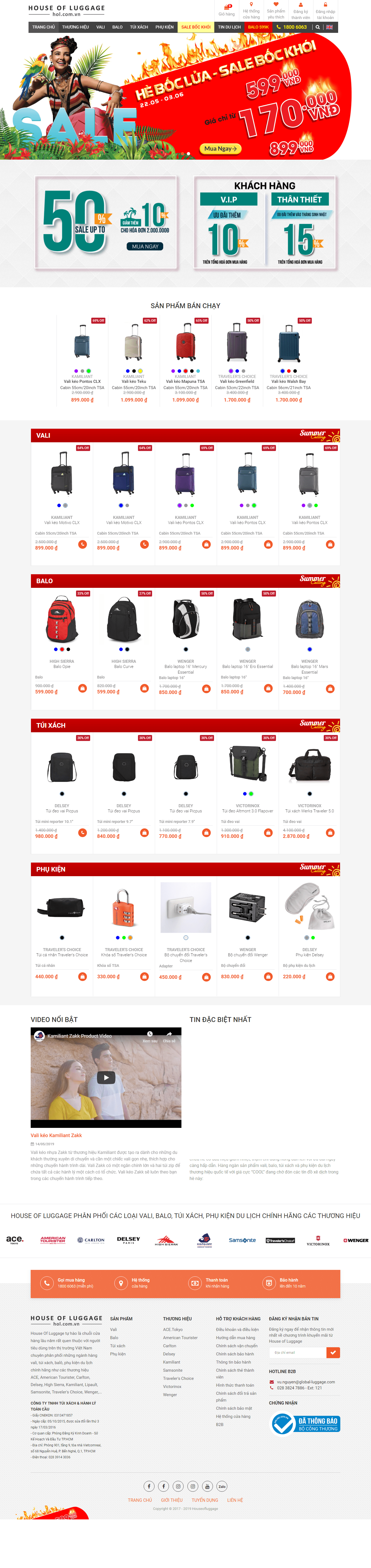Thiết kế website bán balo - túi xách - https://houseofluggage.vn/