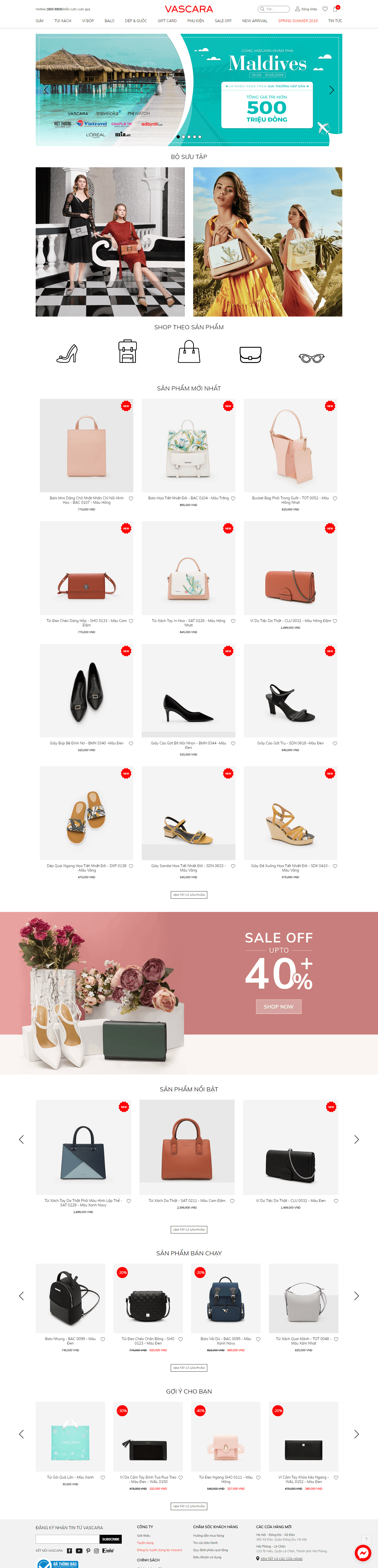 Thiết kế website bán balo - túi xách - https://www.vascara.com/