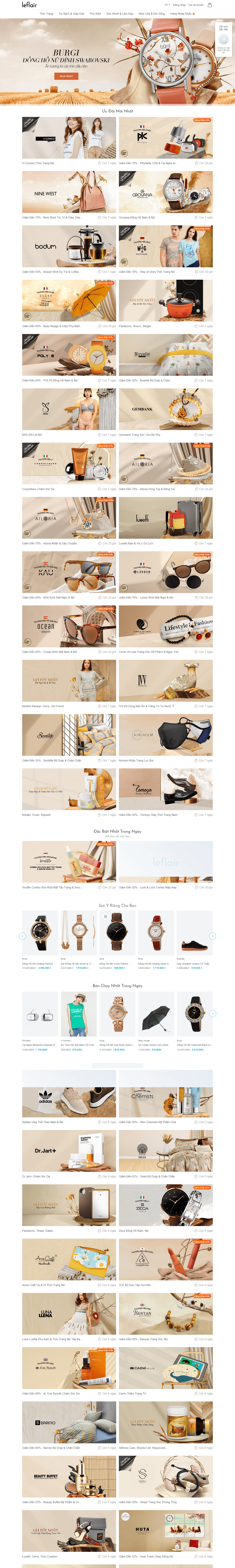 Thiết kế website bán mỹ phẩm - làm đẹp - https://www.leflair.vn/vn