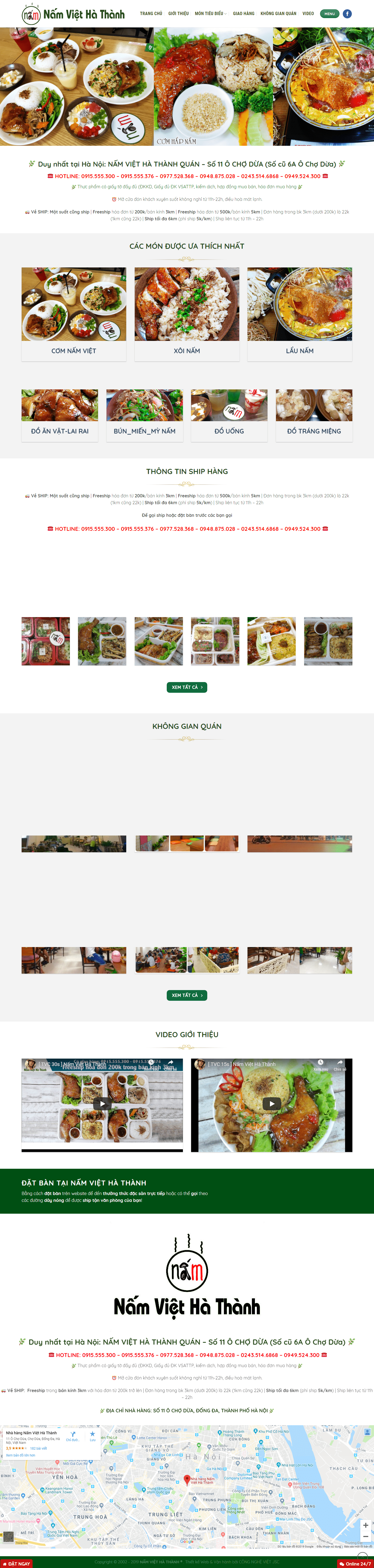 Thiết kế website khách sạn - nhà hàng - http://namviethathanh.com/