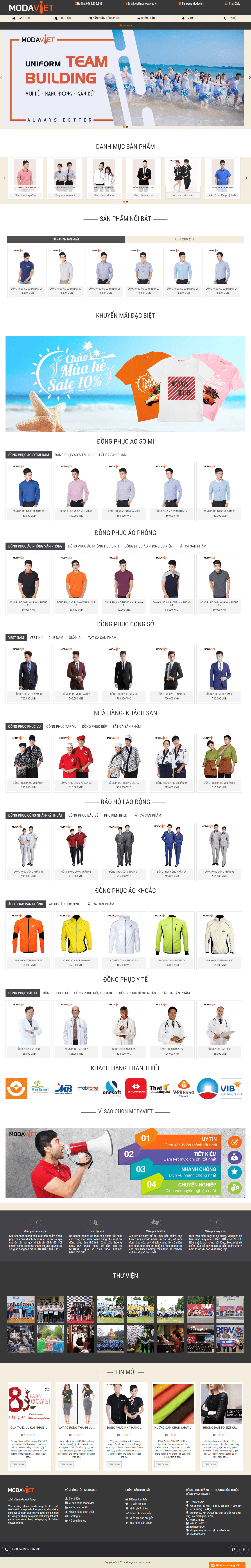 Thiết kế website đồng phục may mặc - https://dongphucmyan.com/