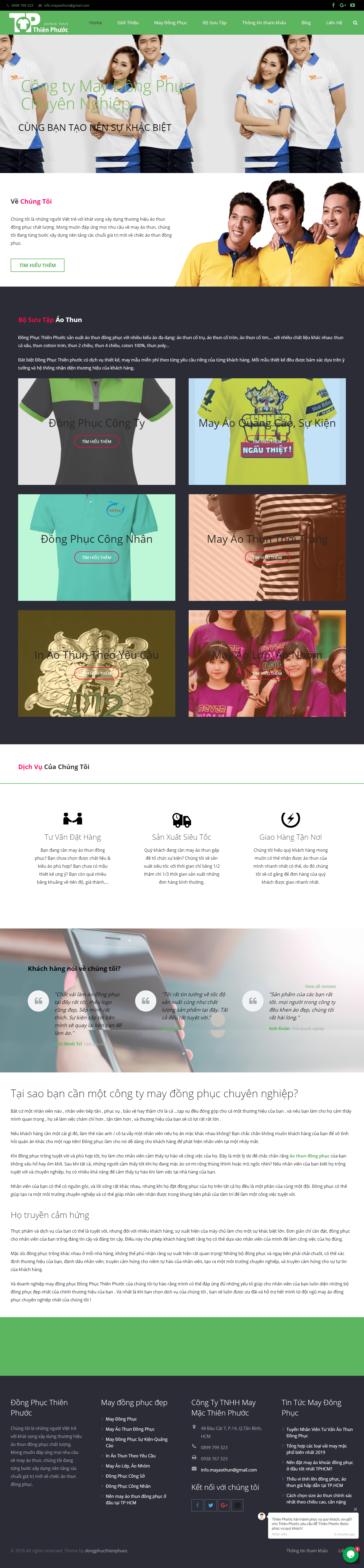 Thiết kế website đồng phục may mặc - https://www.dongphucthienphuoc.vn/