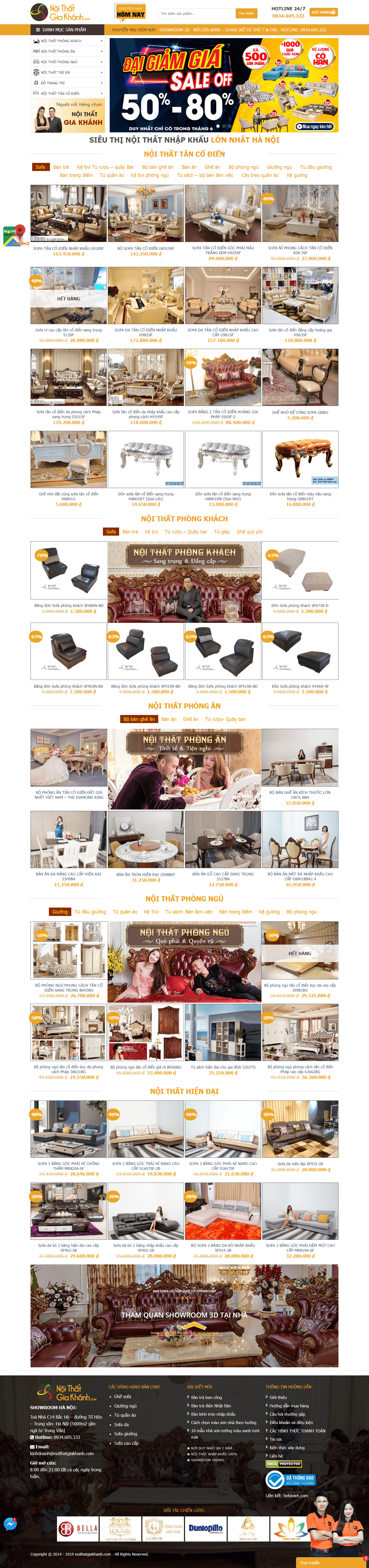 Thiết kế website bán hàng - noithatgiakhanh.com đẹp SEO nhanh hiệu quả