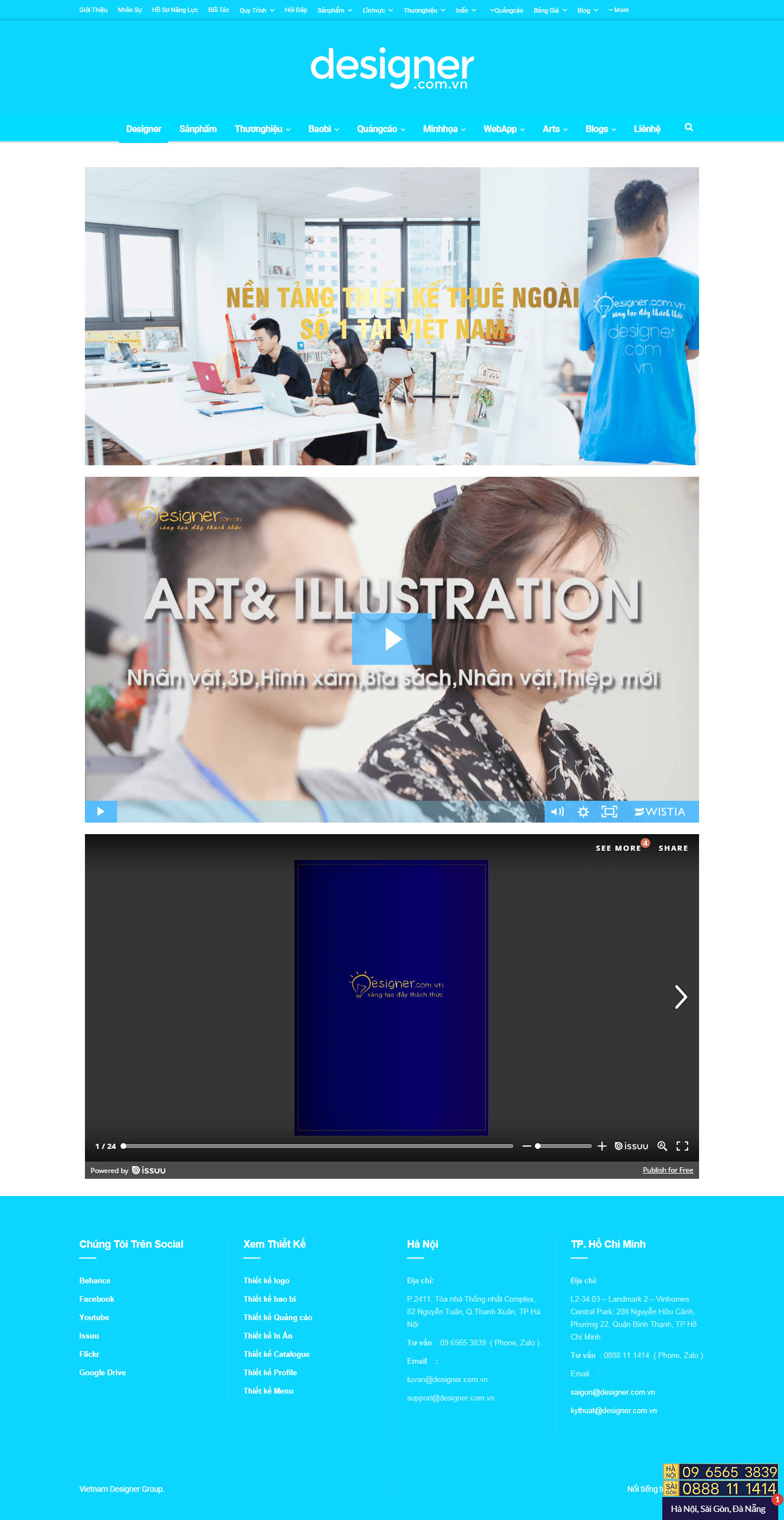 Thiết kế website thương hiệu logo - designer.com.vn đẹp SEO tốt