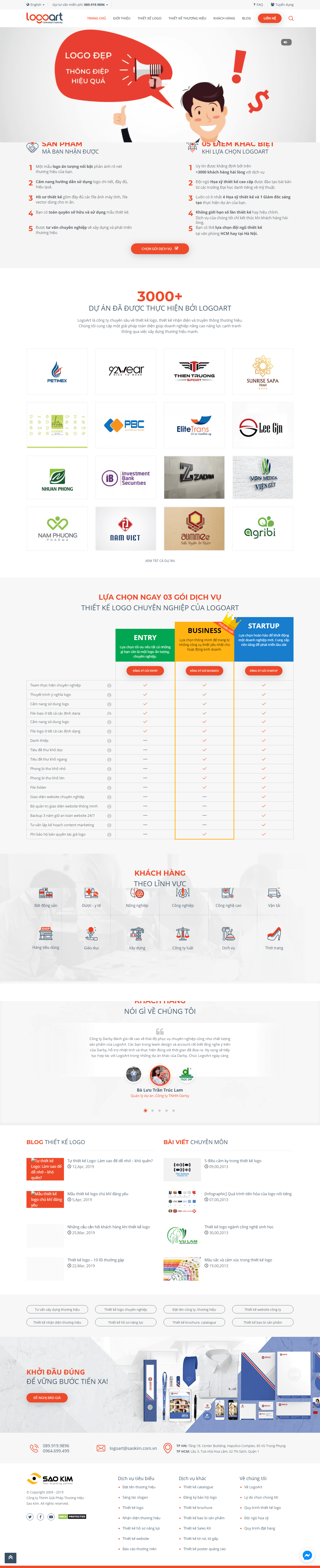 Thiết kế website thương hiệu logo - logoart.vn đẹp SEO nhanh hiệu quả