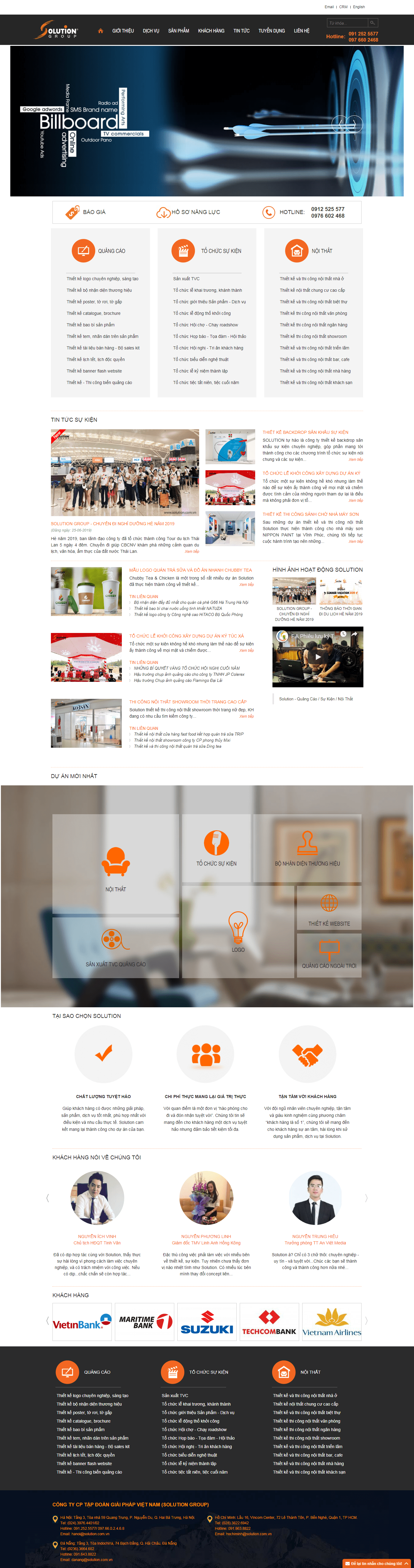 Thiết kế website thương hiệu logo - solution.com.vn đẹp SEO tốt
