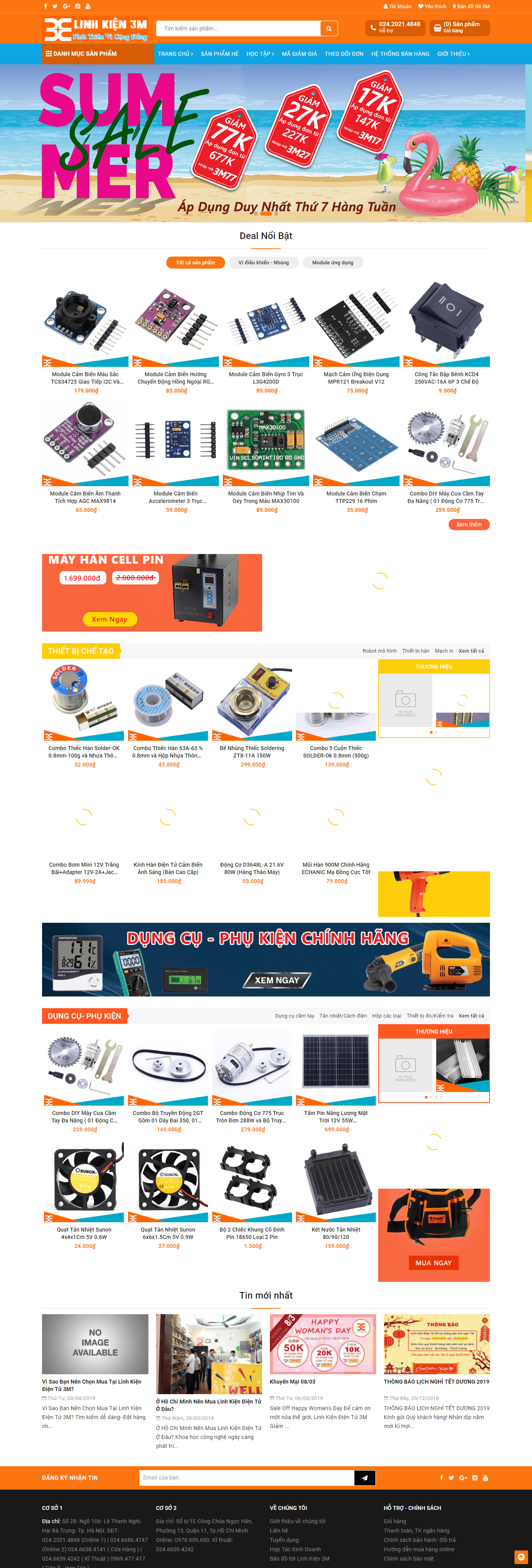 Thiết kế website linh kiện điện tử - chotroihn.vn