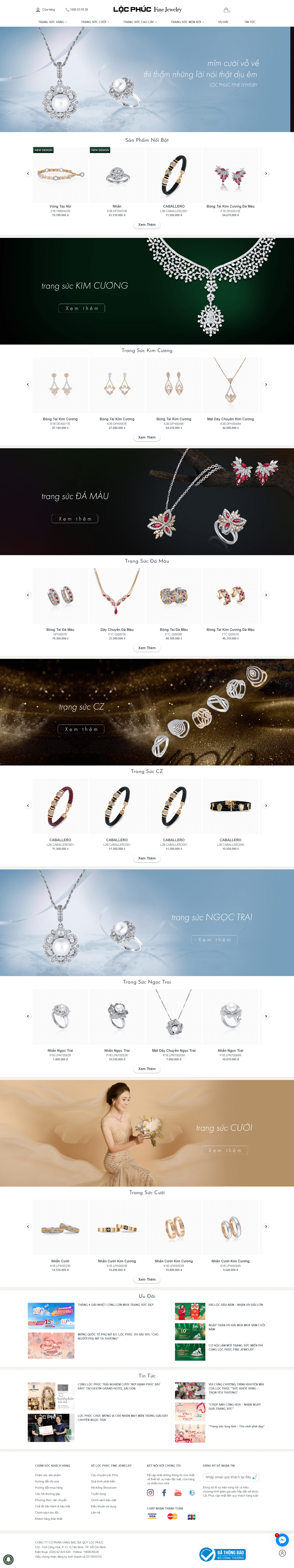 Thiết kế website vàng bạc đá quý - locphuc.com.vn đẹp SEO tốt