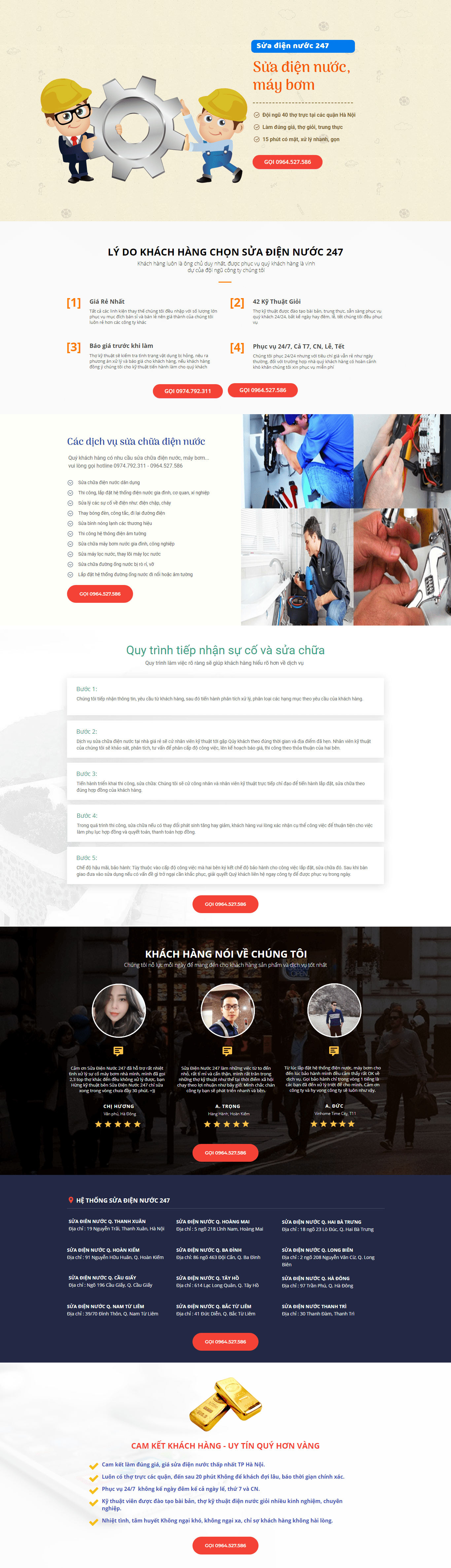 Thiết kế website điện dân dụng - suadiennuocuytin247.com